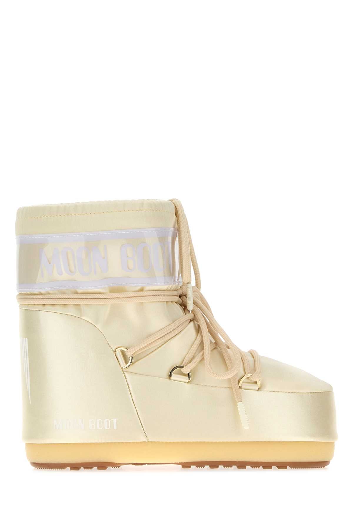 Moon Boot Women Gold Fabric Icon Low Ankle Boots MOON BOOT