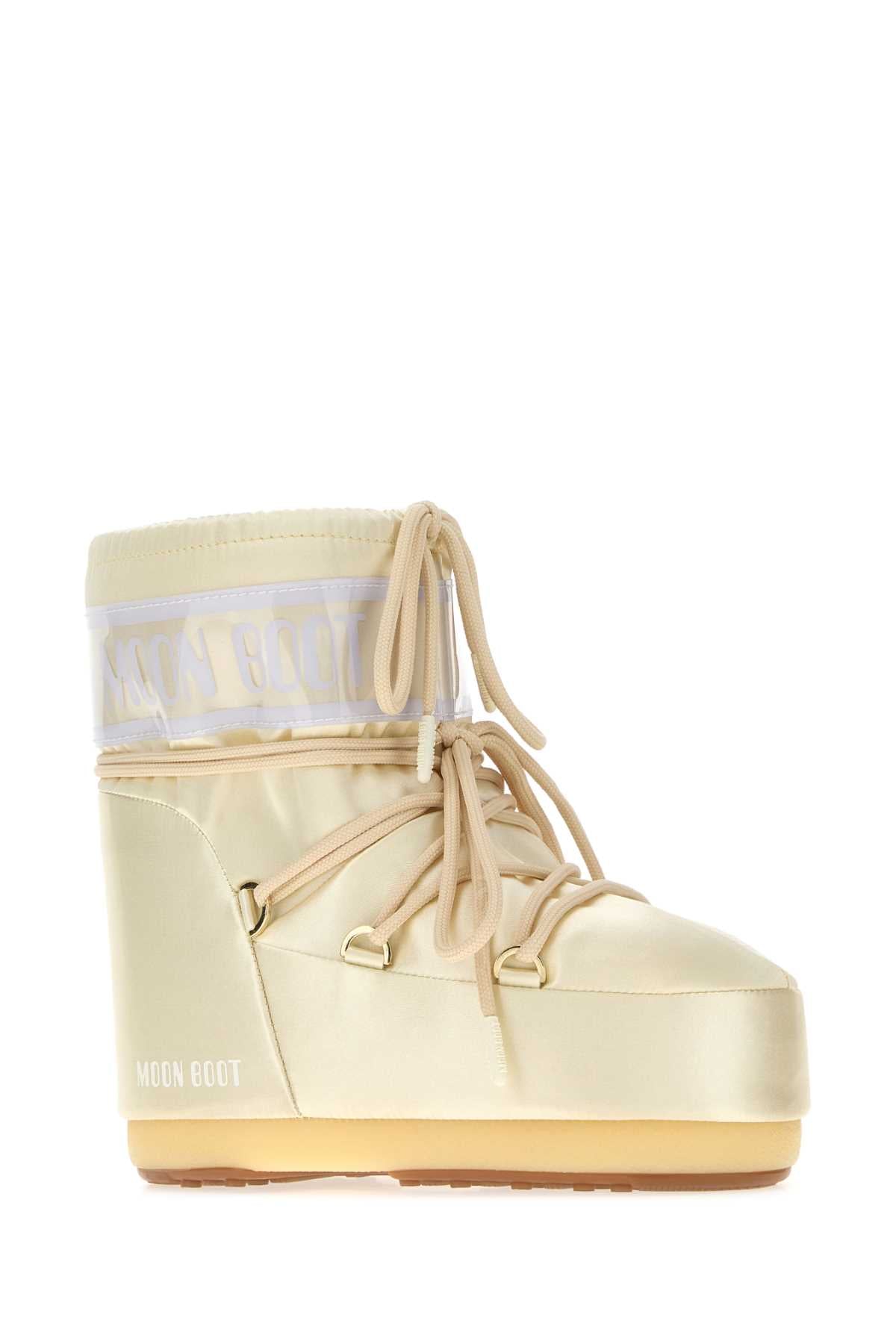 Moon Boot Women Gold Fabric Icon Low Ankle Boots MOON BOOT