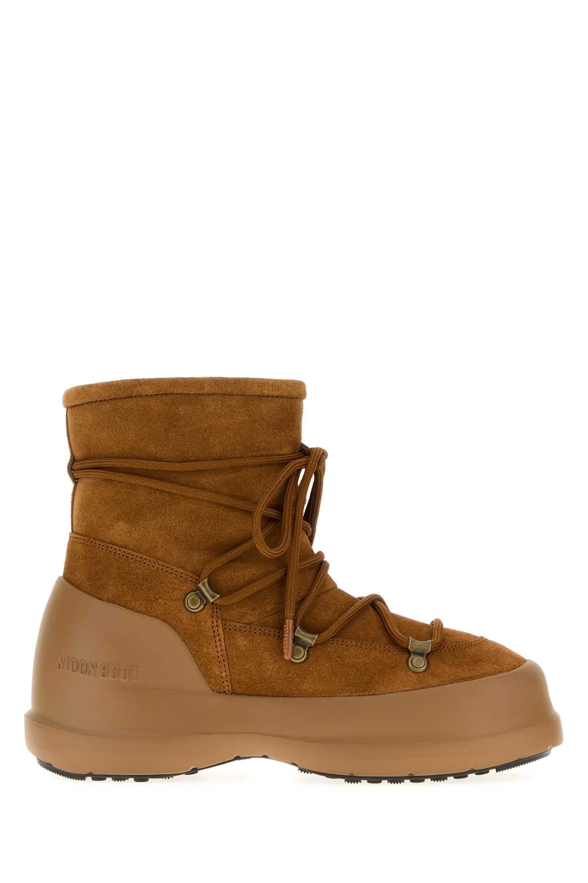 Moon Boot Women Caramel Suede Luna Ankle Boots MOON BOOT