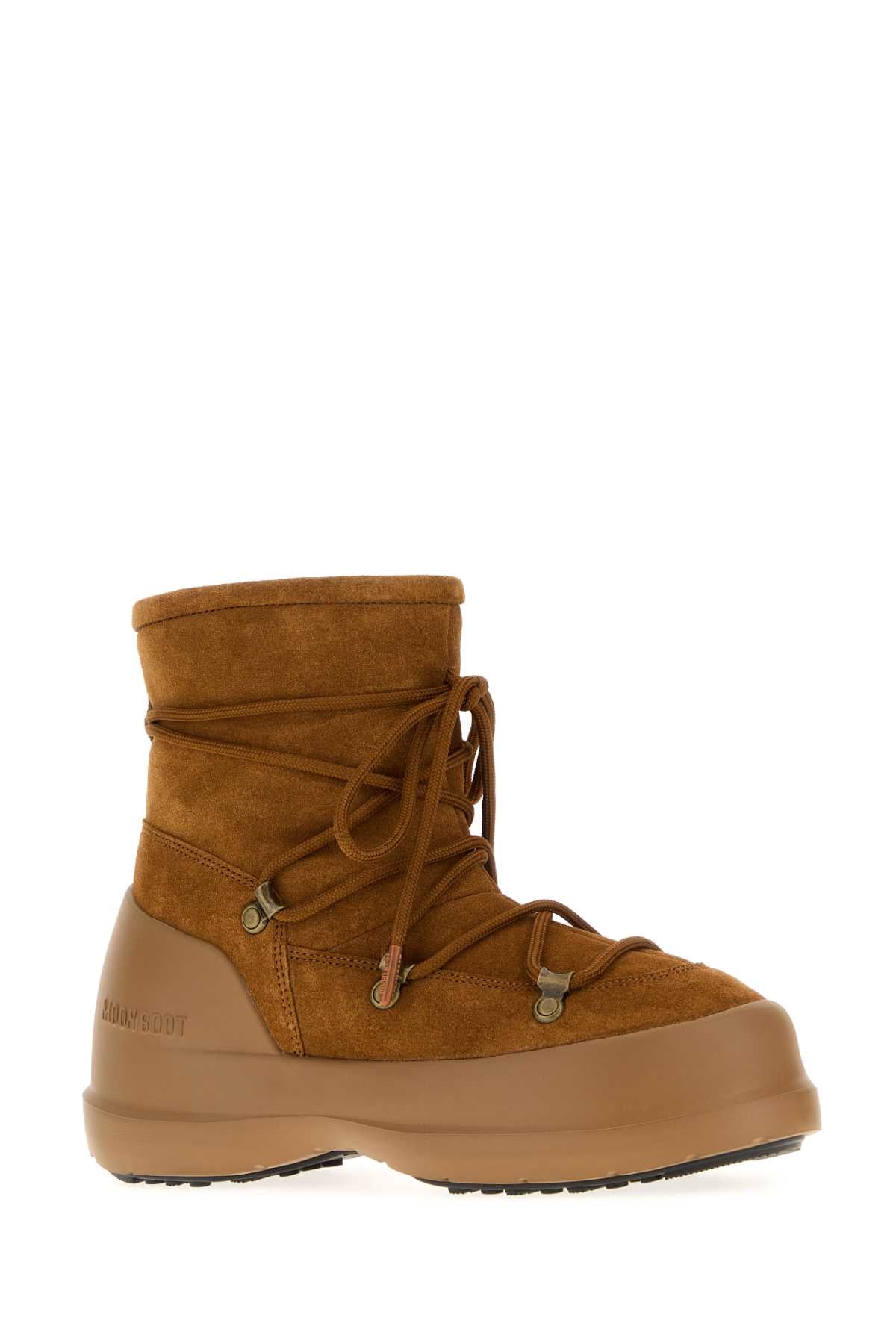Moon Boot Women Caramel Suede Luna Ankle Boots MOON BOOT