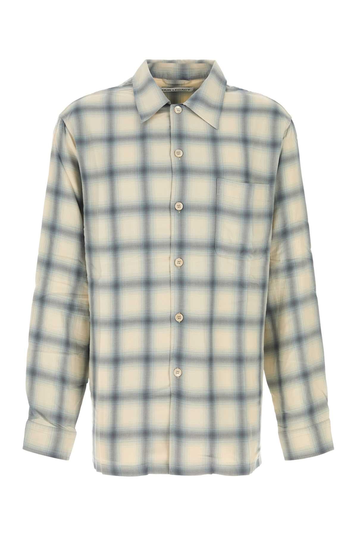 Our Legacy Men Embroidered Viscose Oversize Shirt OUR LEGACY