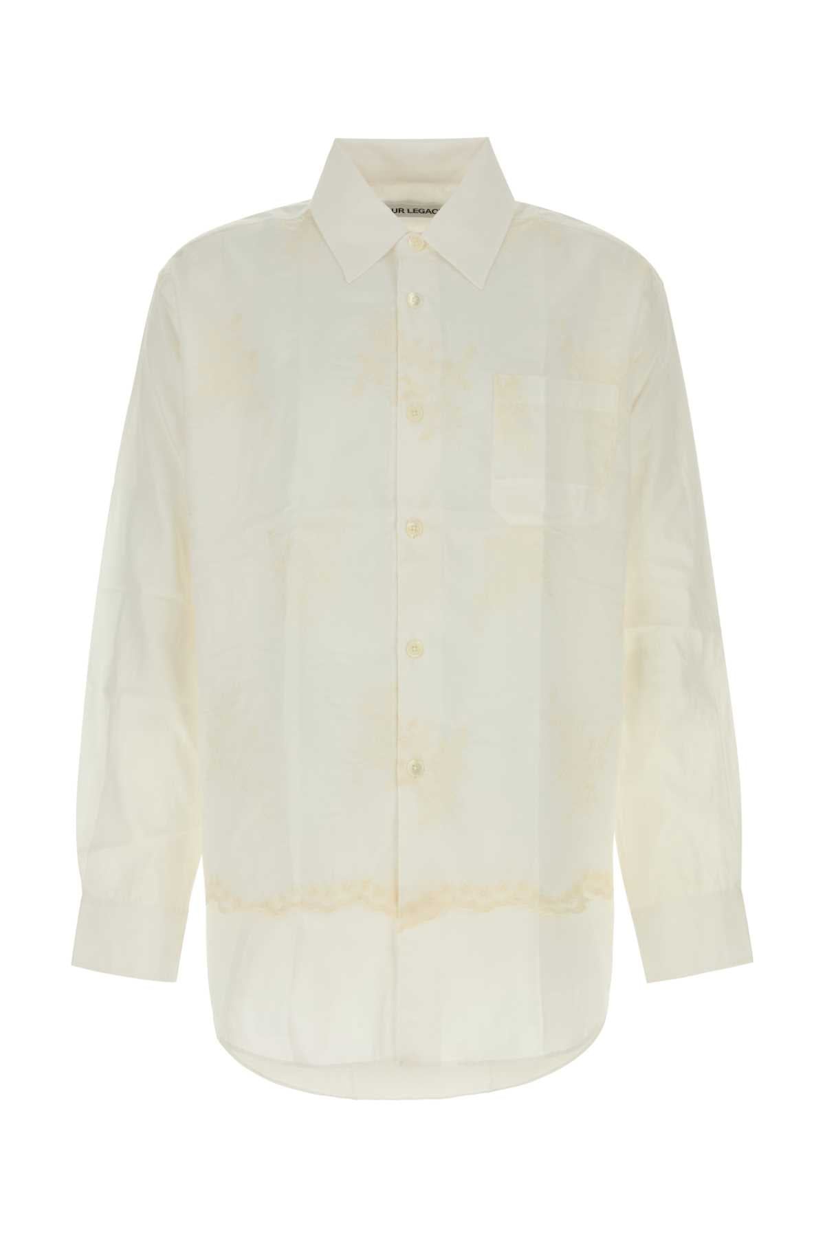 Our Legacy Men White Cotton Oversize Shirt OUR LEGACY