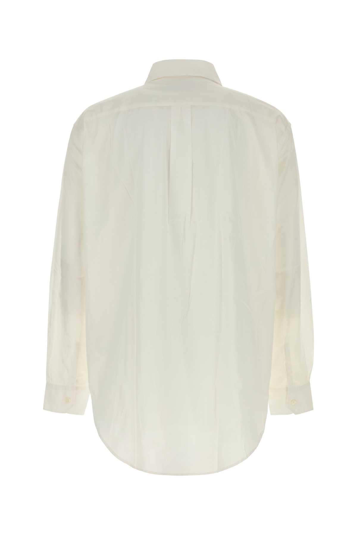 Our Legacy Men White Cotton Oversize Shirt OUR LEGACY