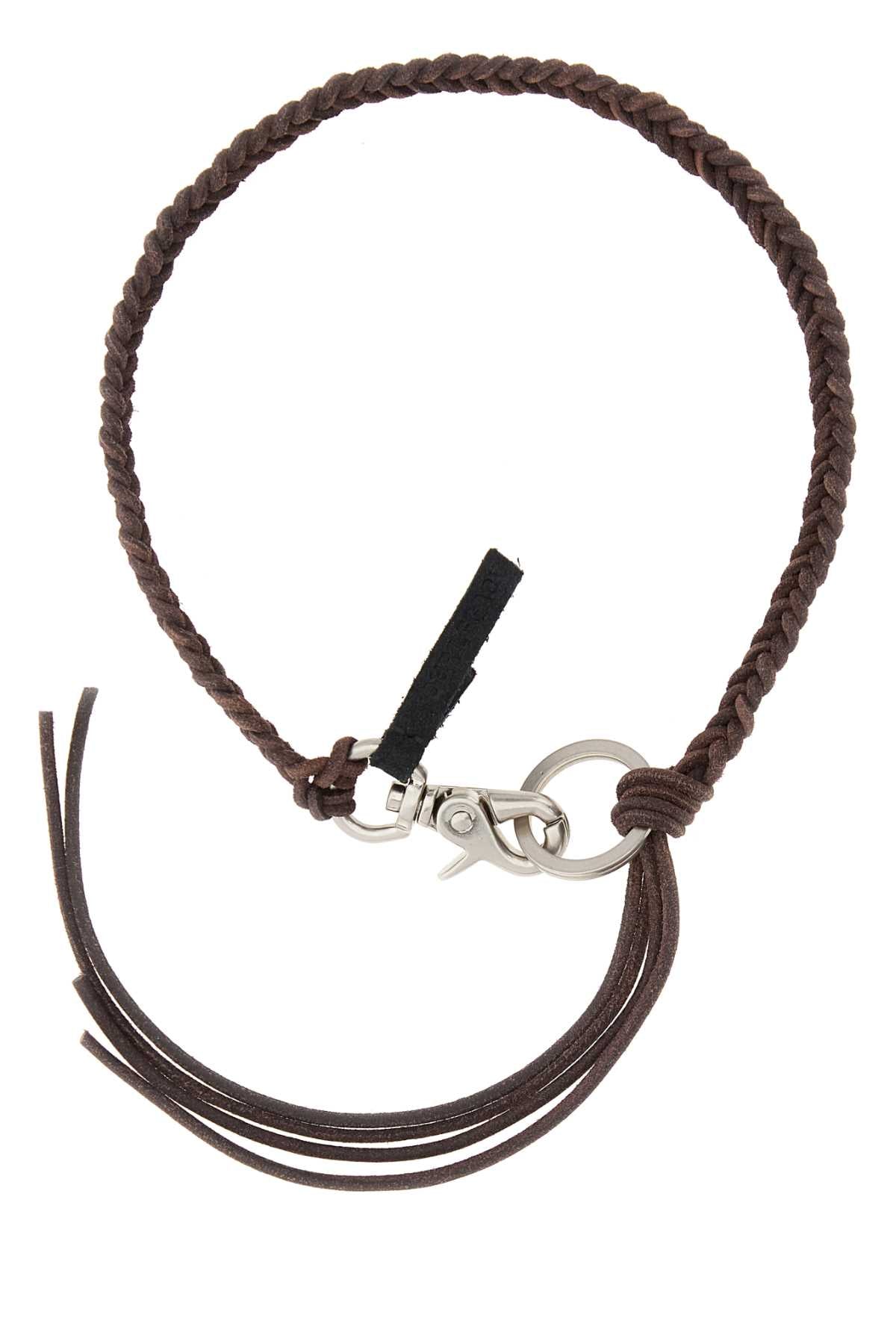 Our Legacy Men Chocolate Leather Ladon Necklace OUR LEGACY