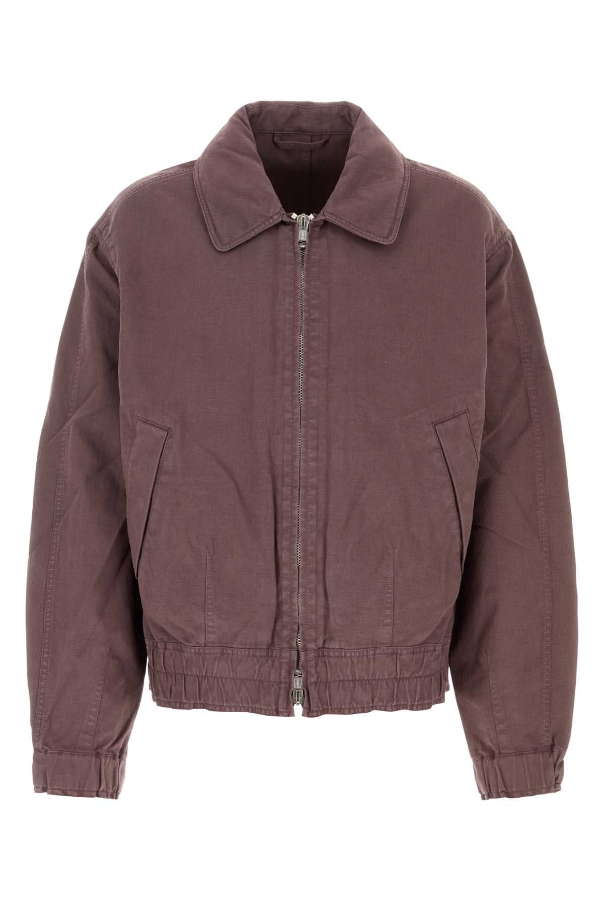 Our Legacy Men Purple Cotton Blend Jacket OUR LEGACY