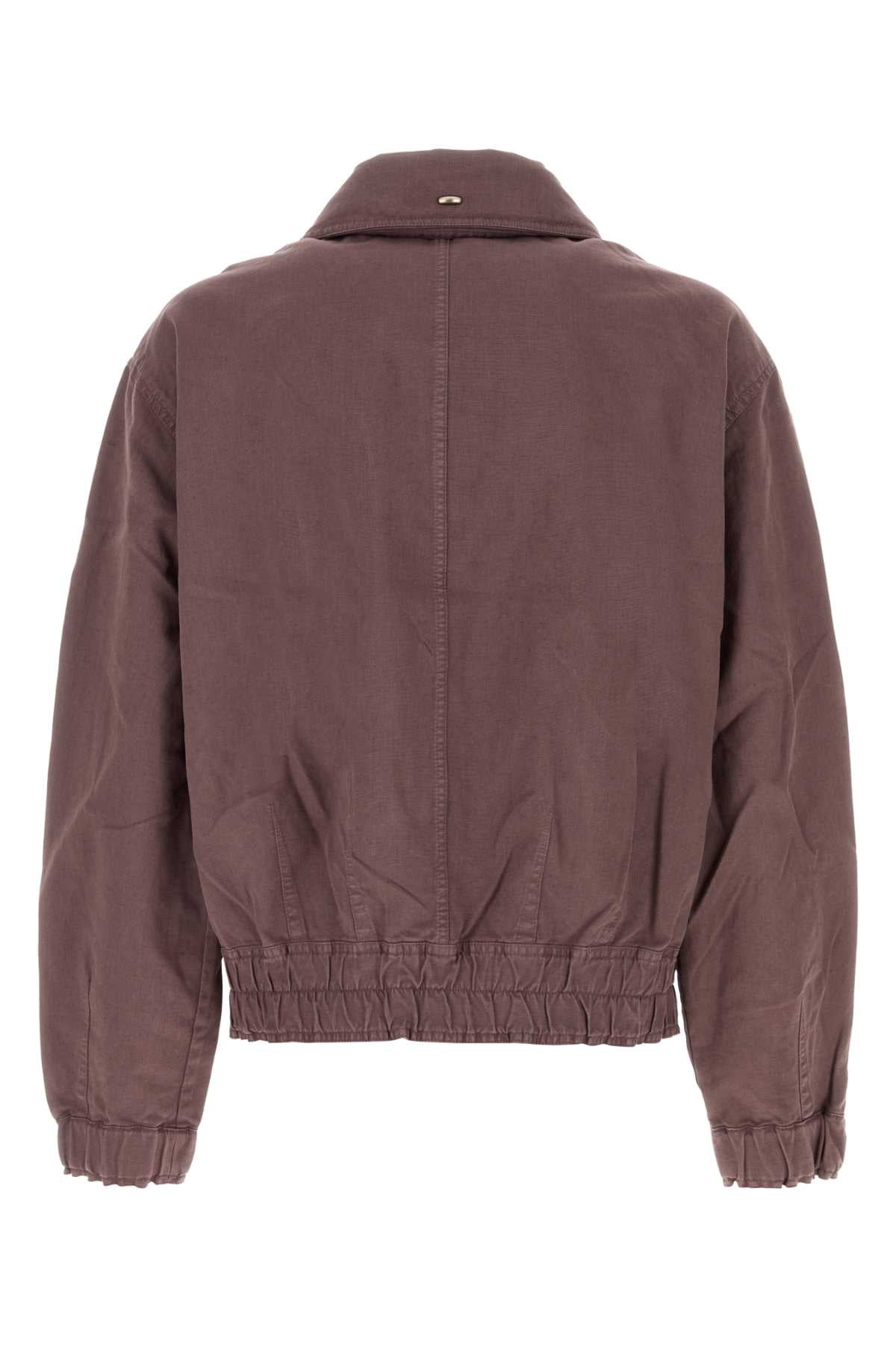 Our Legacy Men Purple Cotton Blend Jacket OUR LEGACY