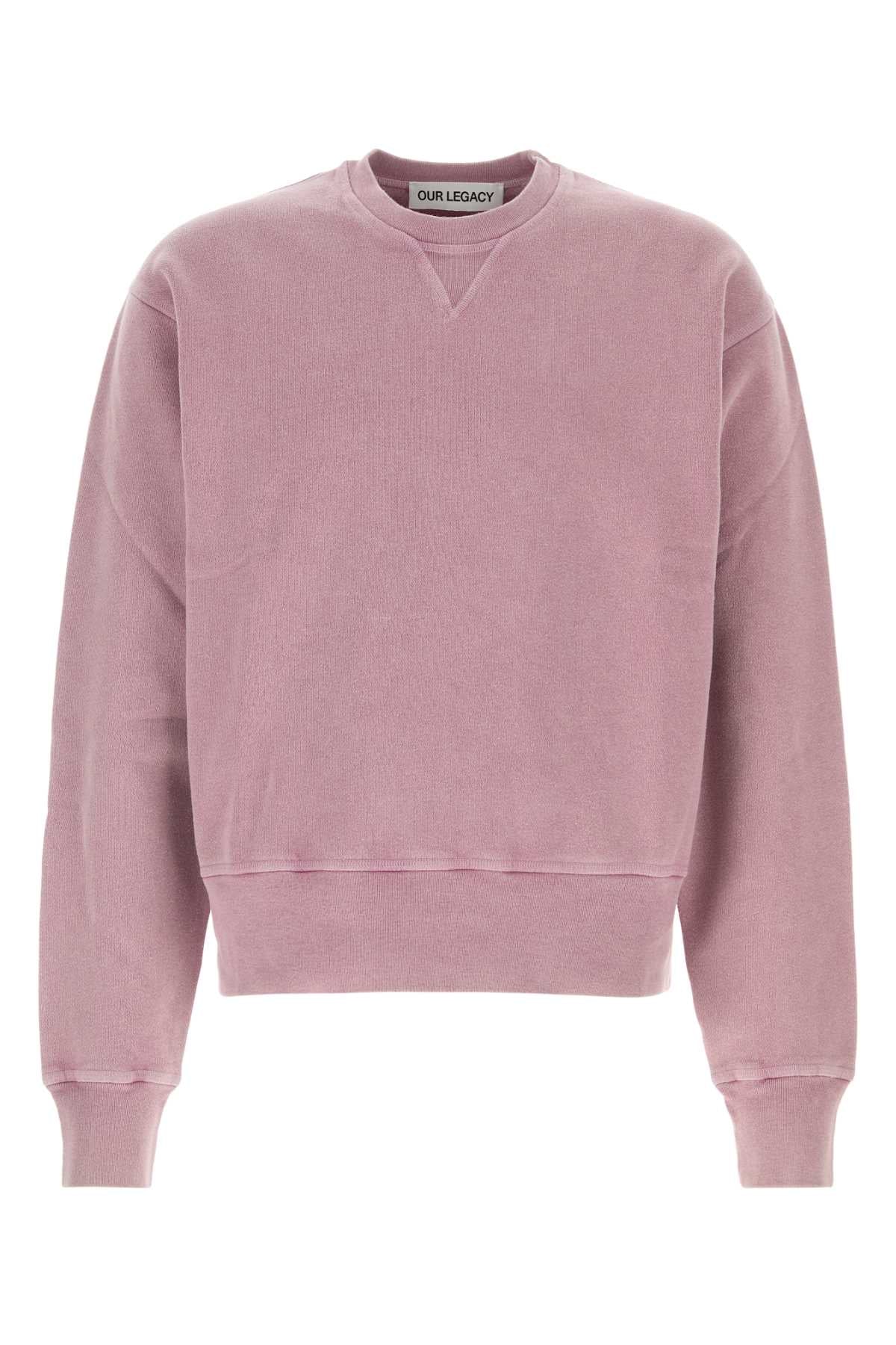 Our Legacy Men Antiqued Pink Cotton Sweatshirt OUR LEGACY