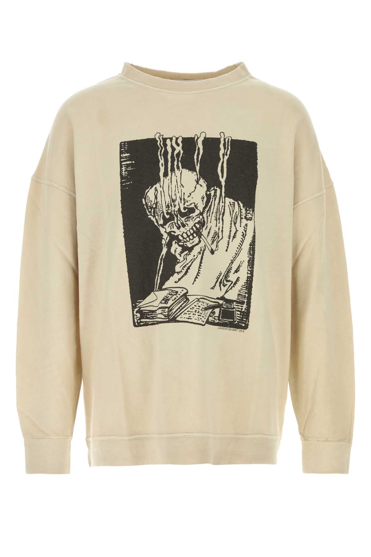 Our Legacy Men Sand Cotton Blend Sweatshirt OUR LEGACY