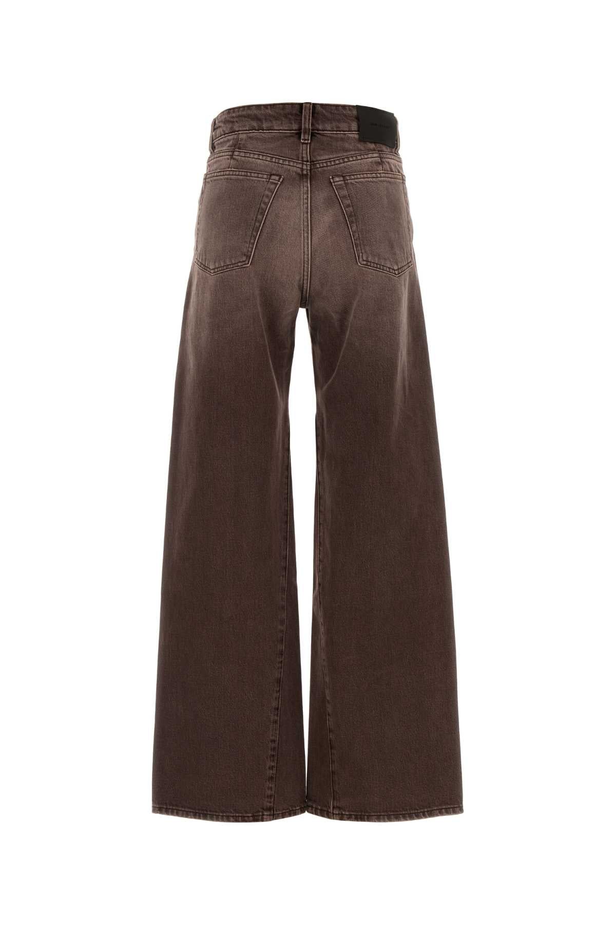Our Legacy Women Brown Denim Wide-Leg Jeans OUR LEGACY