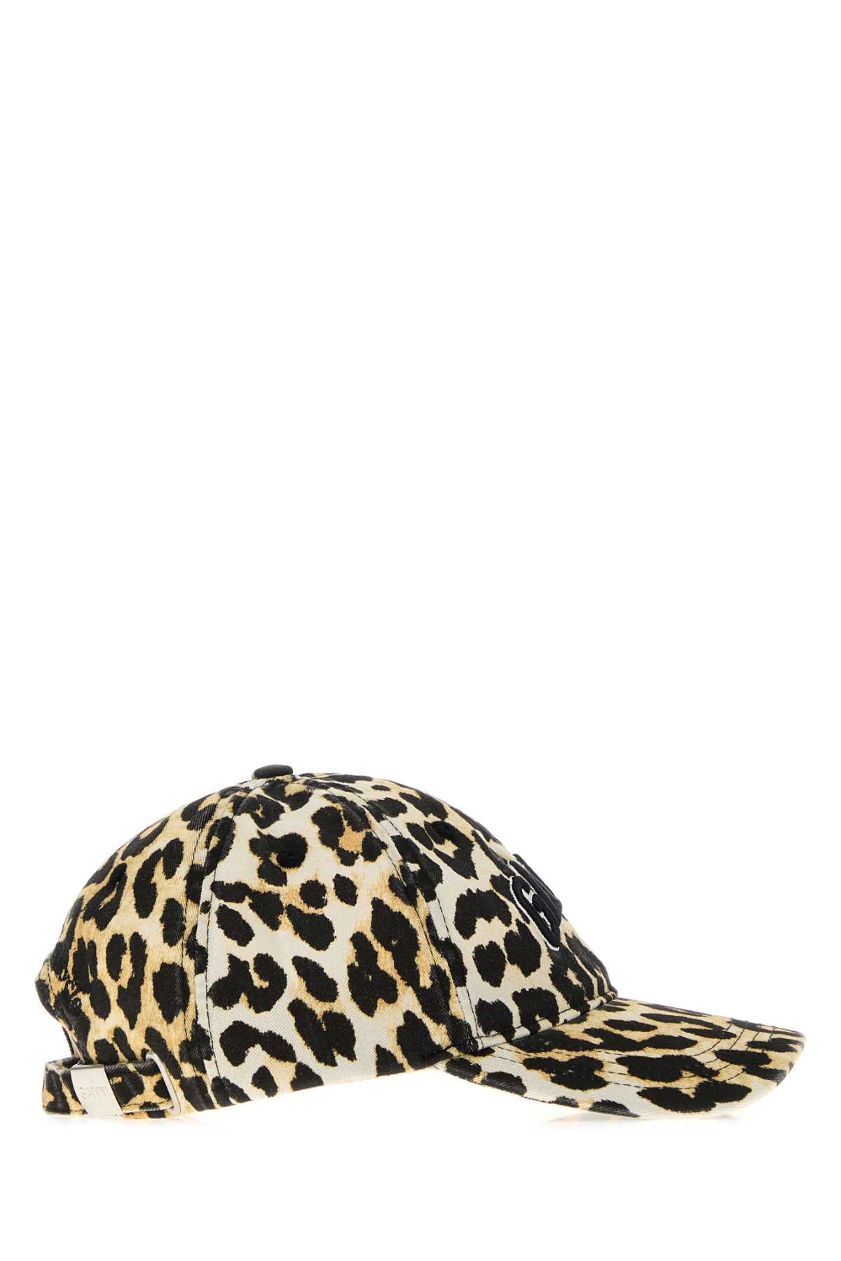 Ganni Women Printed Cotton Baseball Cap GANNI