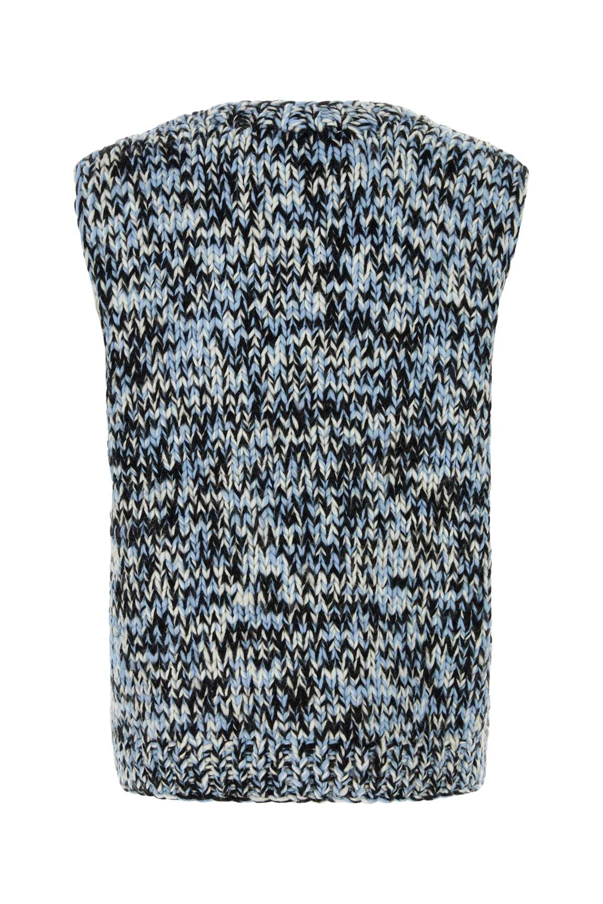 Ganni Women Multicolor Wool Oversize Vest GANNI