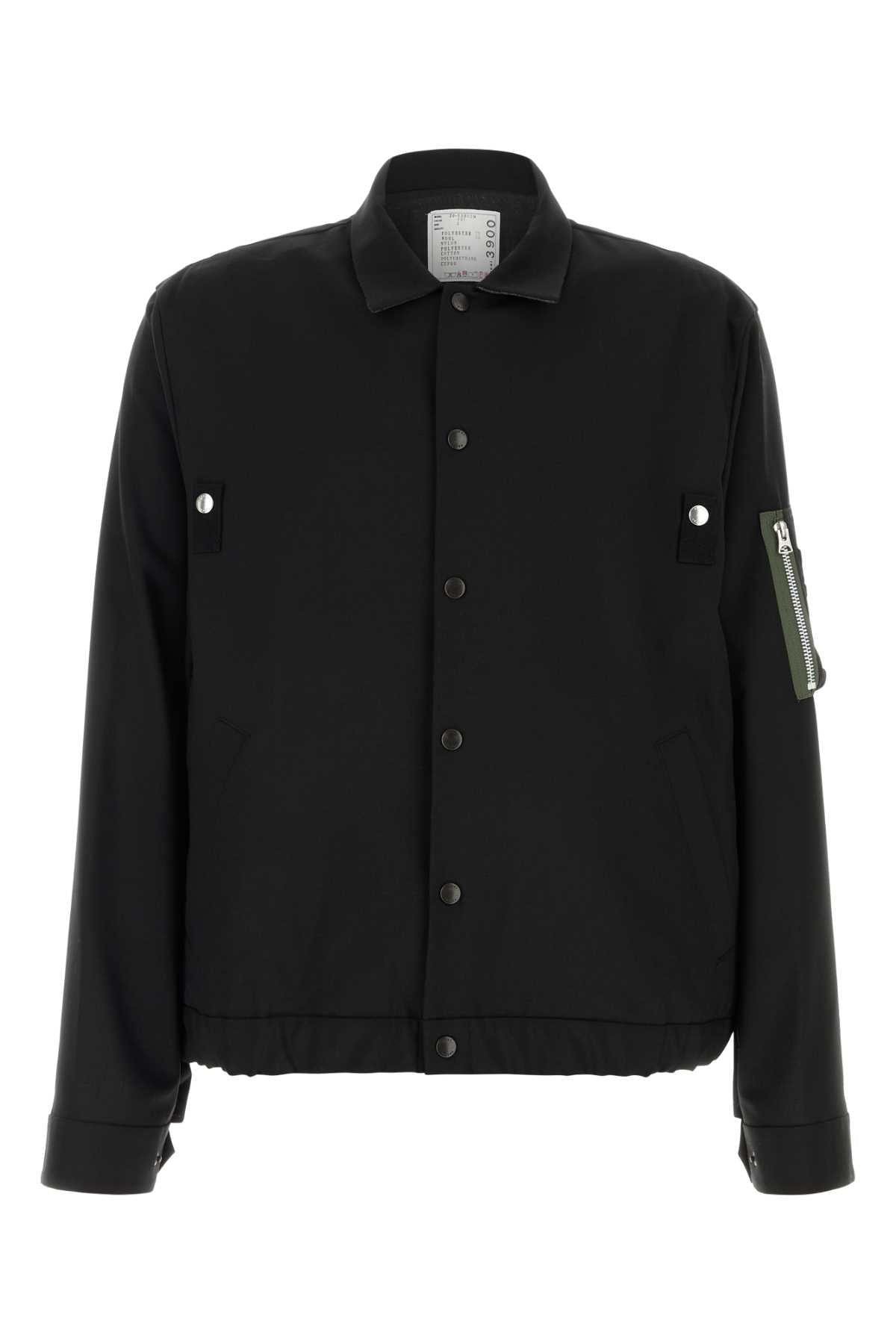 Sacai Men Black Twill Jacket SACAI