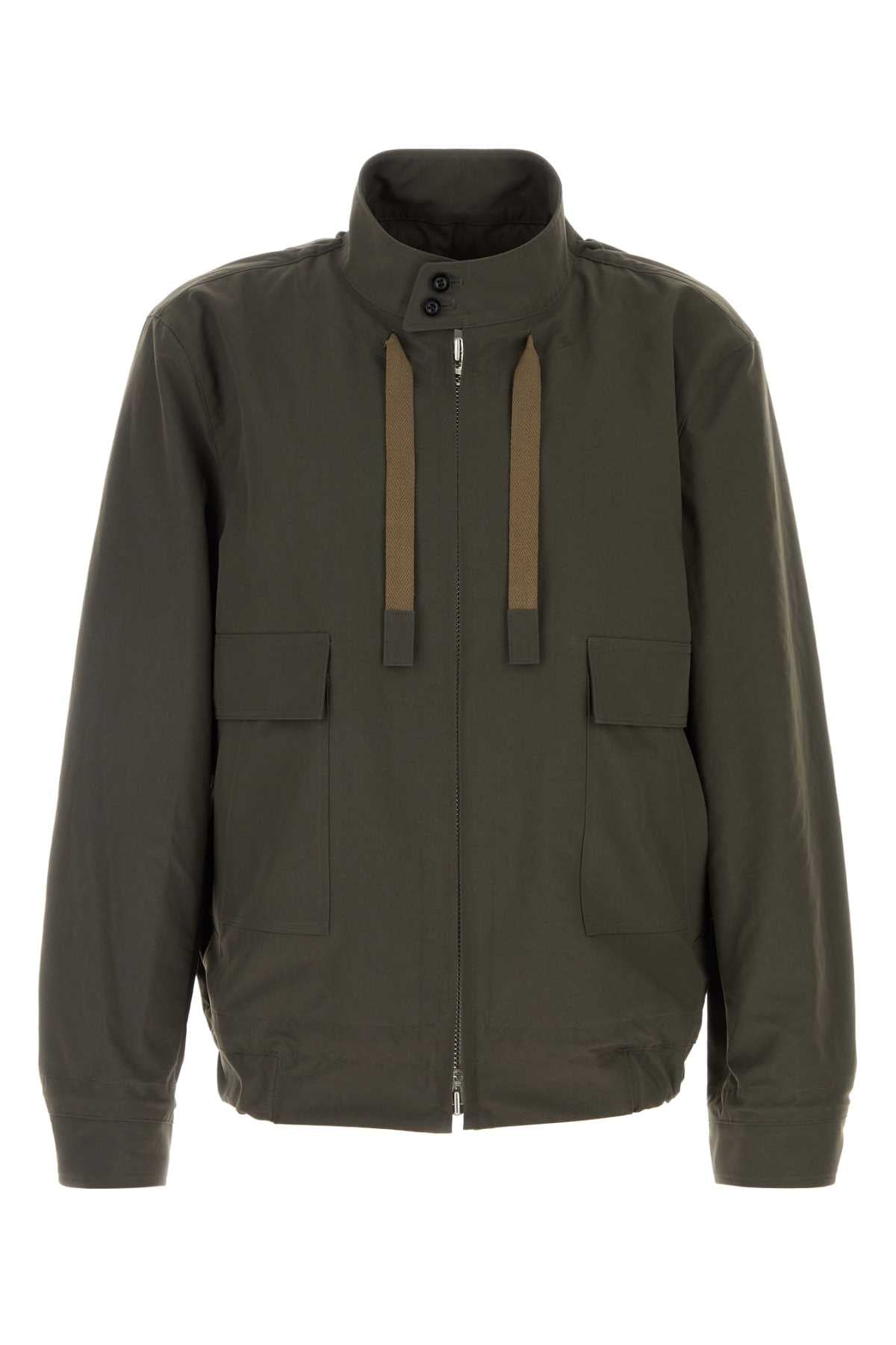 Sacai Men Olive Green Polyester Jacket SACAI