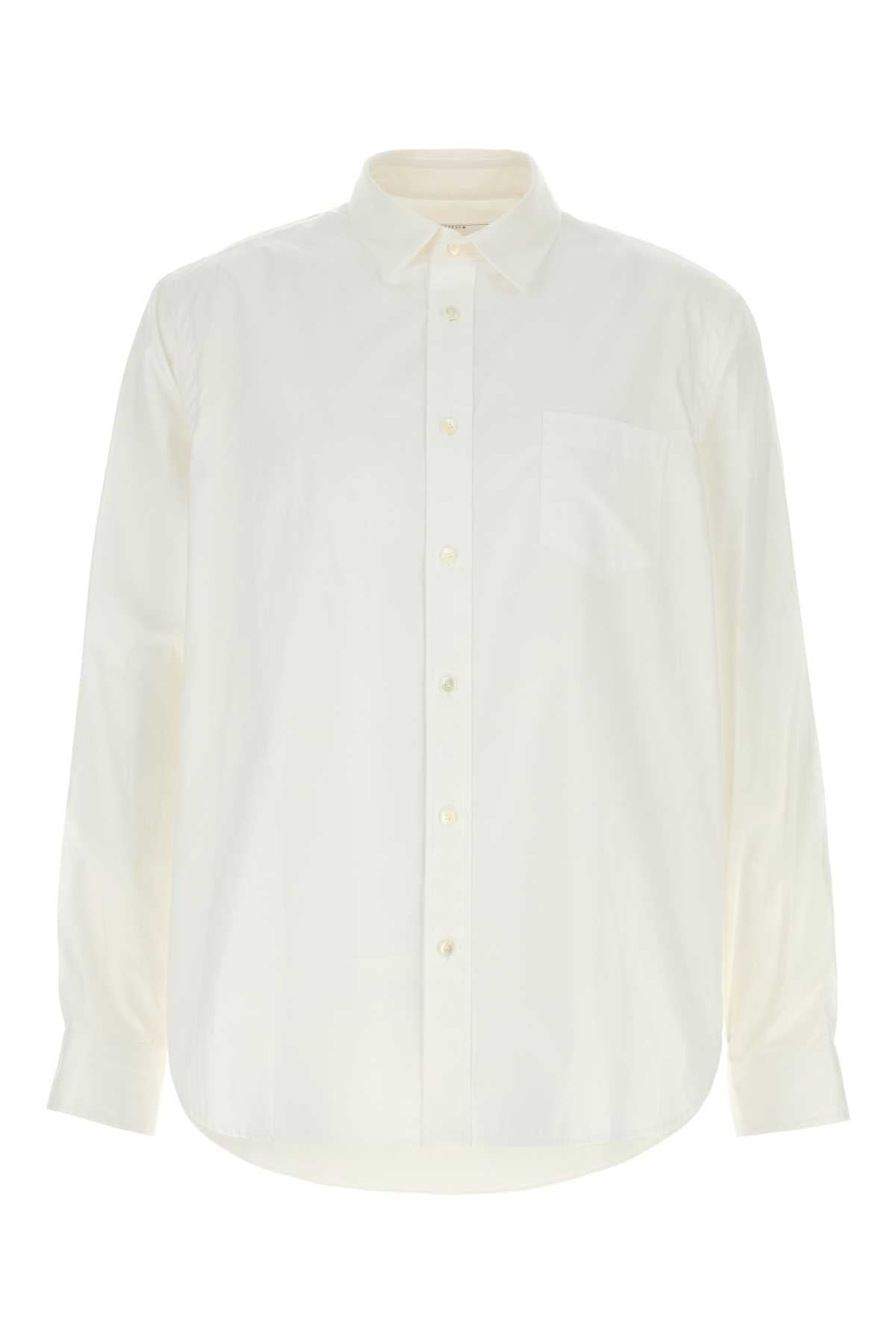 Sacai Men White Poplin And Oxford Shirt SACAI