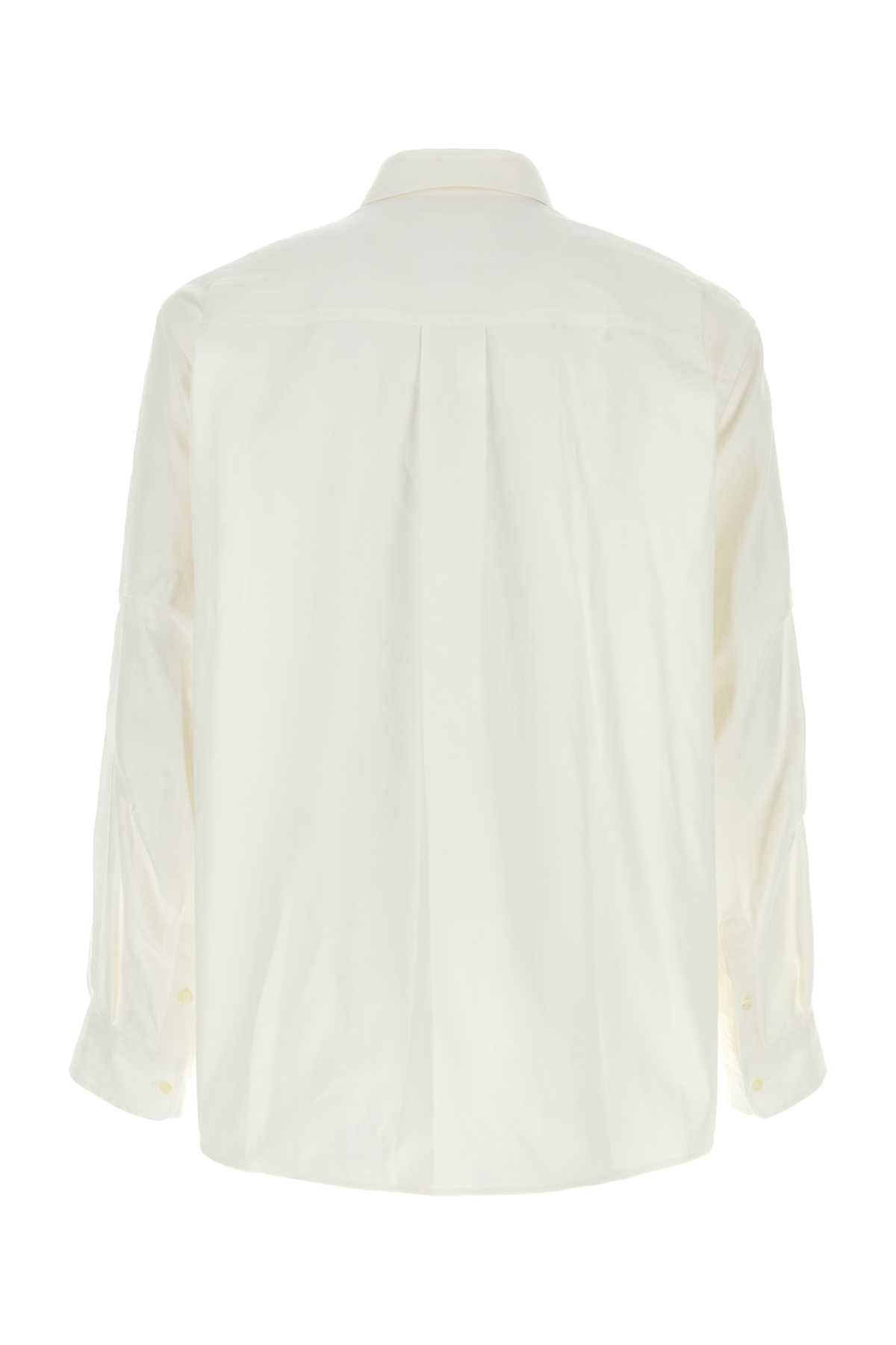 Sacai Men White Poplin And Oxford Shirt SACAI
