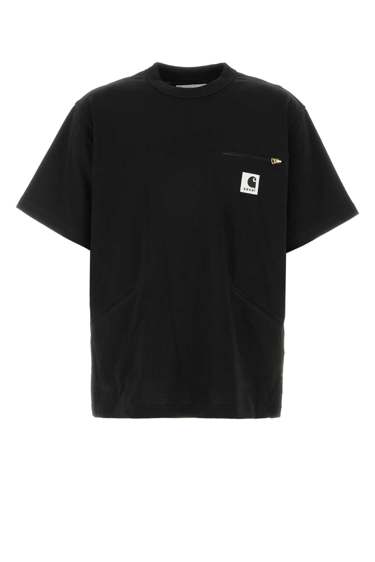 Sacai By Carhartt Men Black Cotton Oversize Sacai X Carhartt Wip T-Shirt SACAI BY CARHARTT