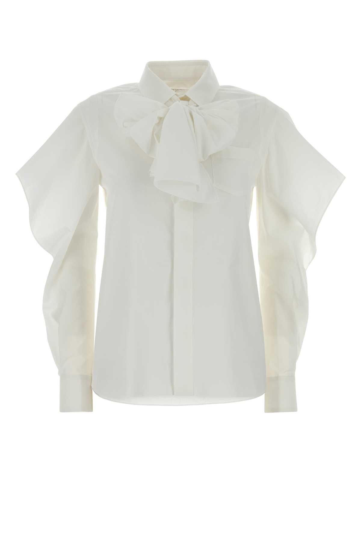Sacai Women White Poplin Shirt SACAI