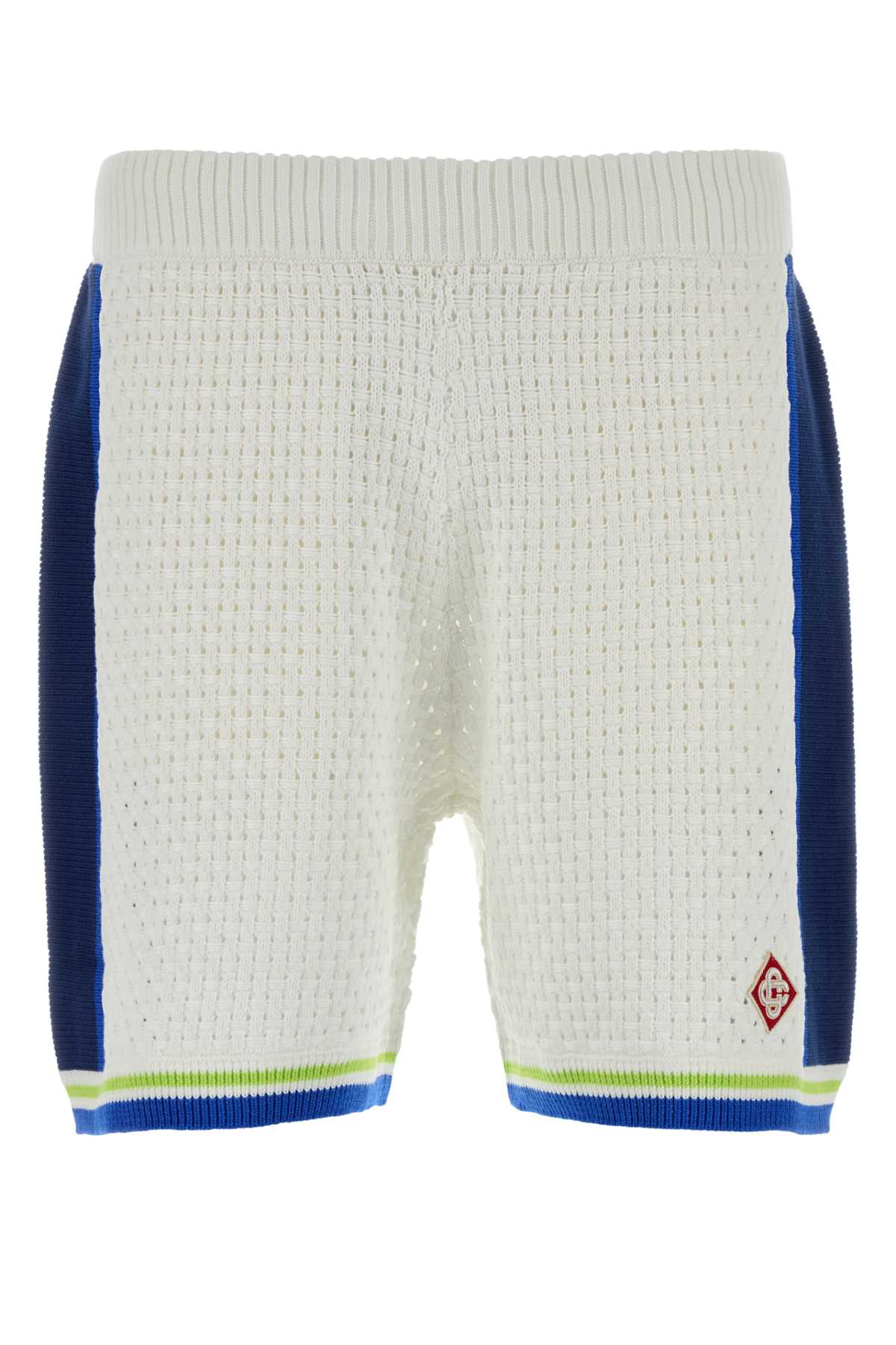 Casablanca Men White Crochet Bermuda Shorts CASABLANCA