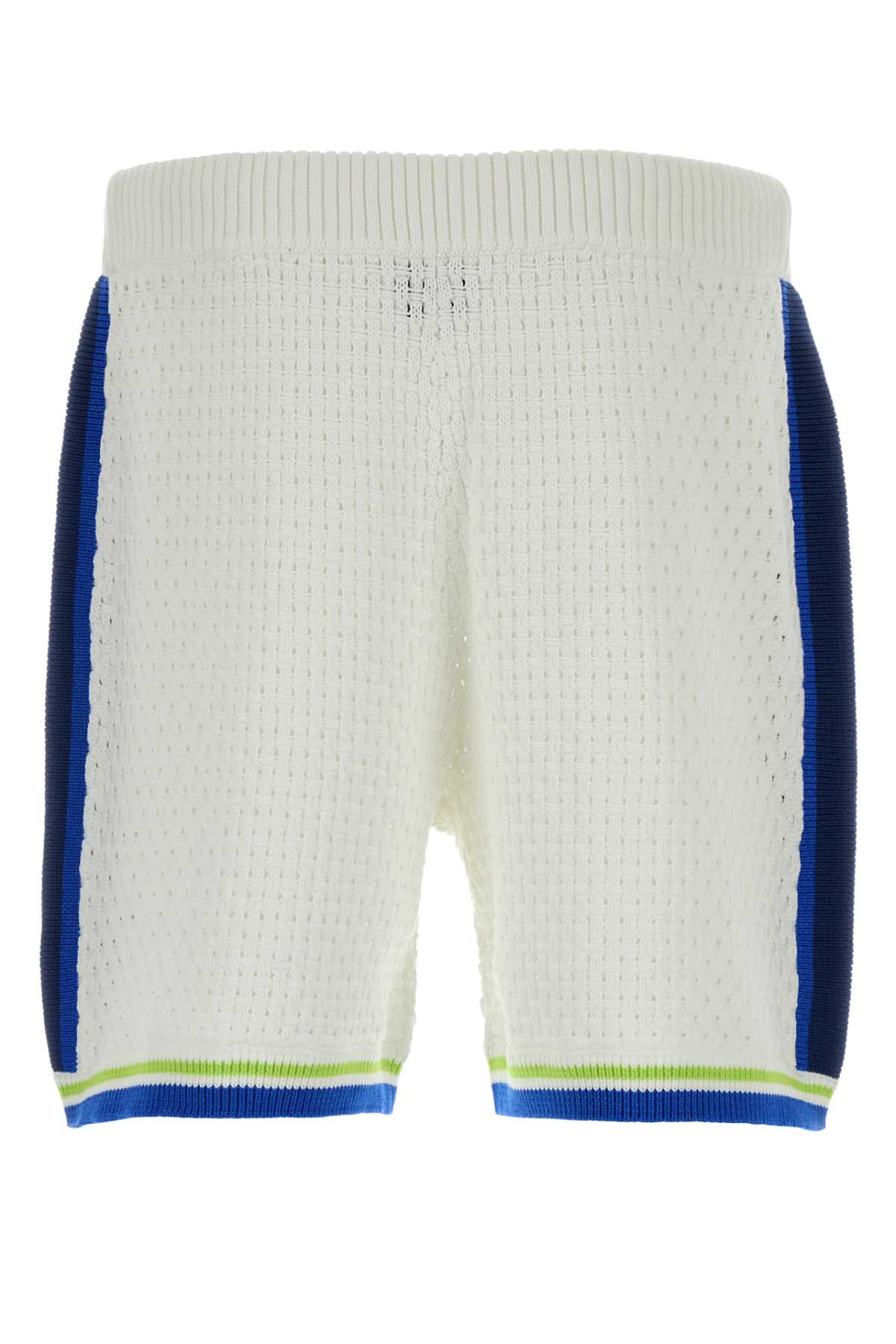 Casablanca Men White Crochet Bermuda Shorts CASABLANCA