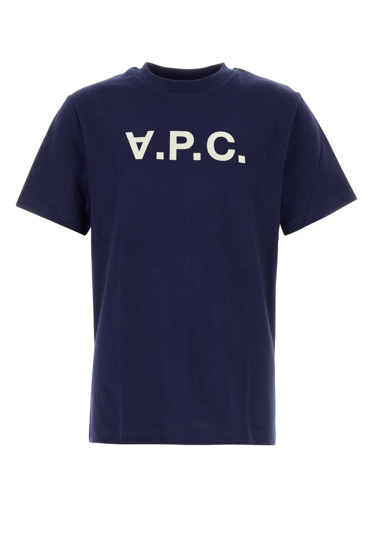 A.P.C. Unisex Navy Blue Cotton T-Shirt A.P.C.