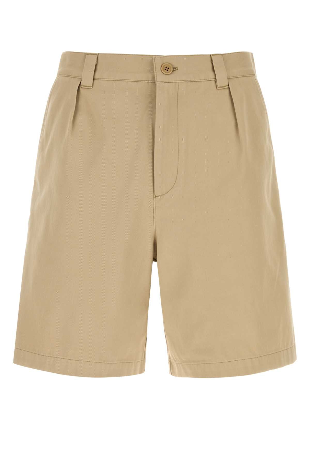 A.P.C. Men Beige Cotton Bermuda Shorts A.P.C.