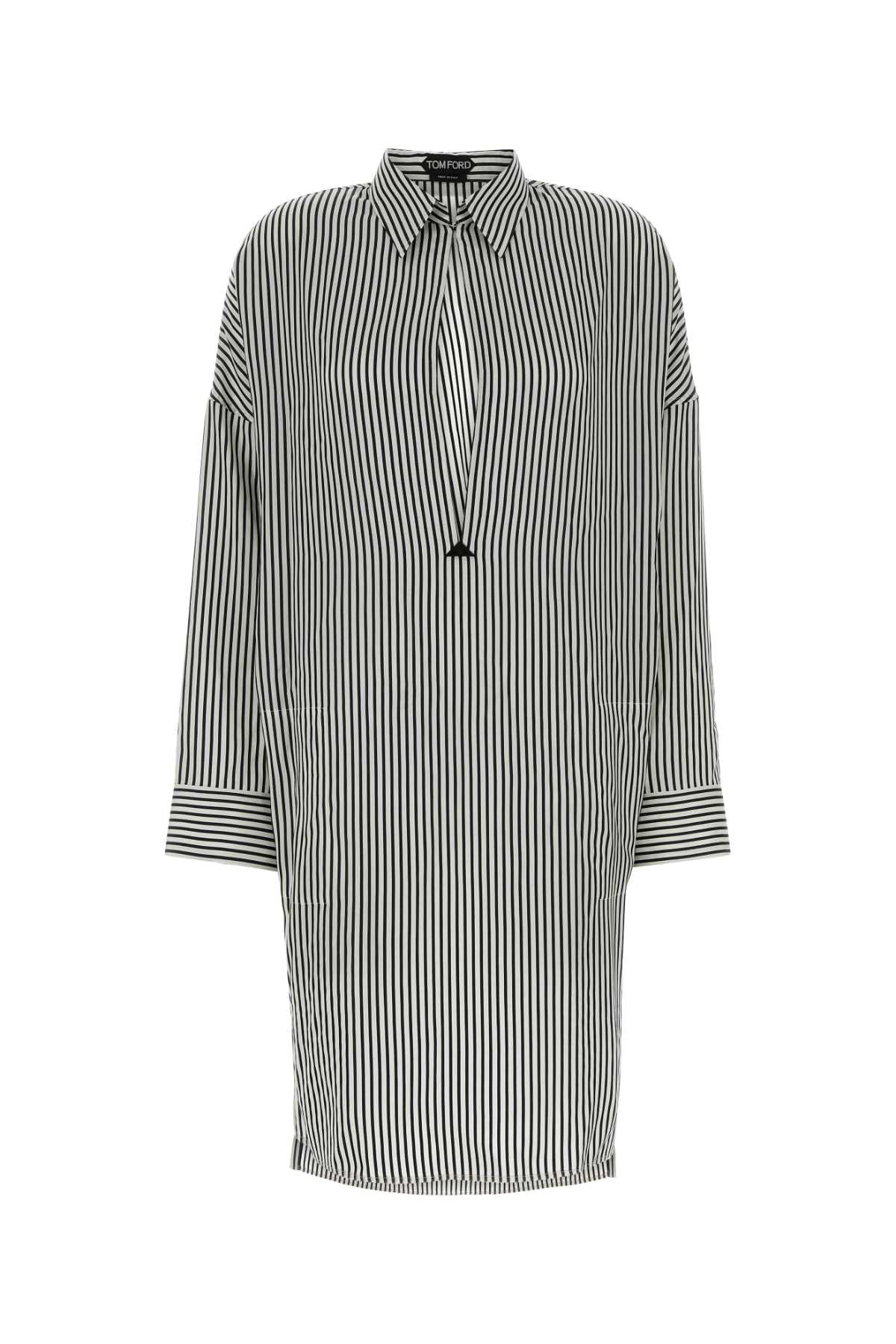 Tom Ford Women Embroidered Silk Shirt Dress TOM FORD