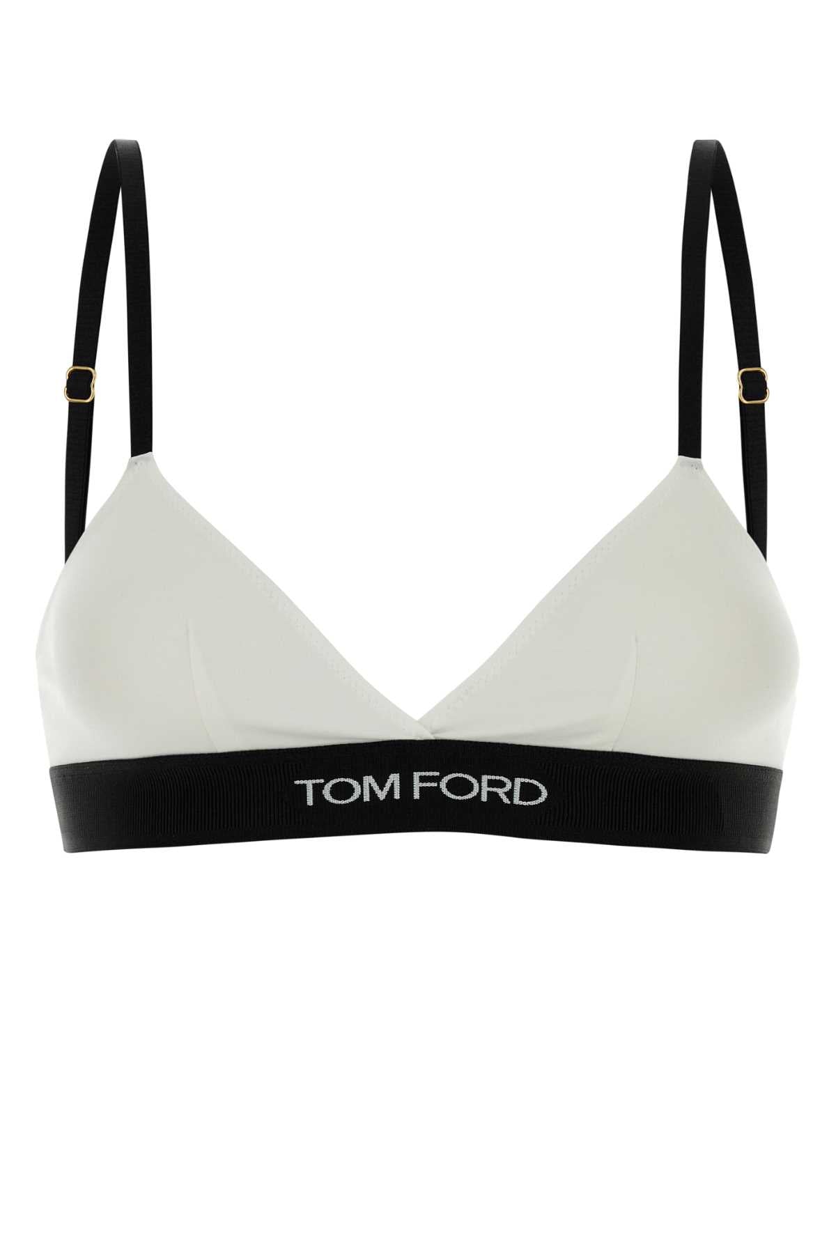 Tom Ford Women White Stretch Modal Bra TOM FORD