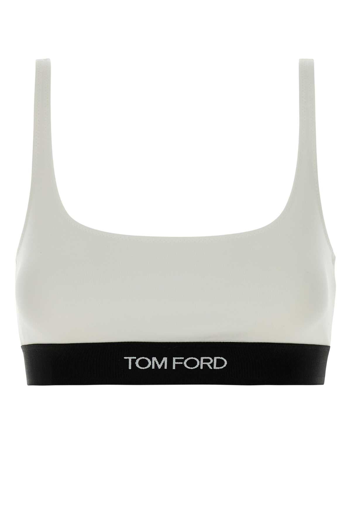 Tom Ford Women White Stretch Modal Bra TOM FORD