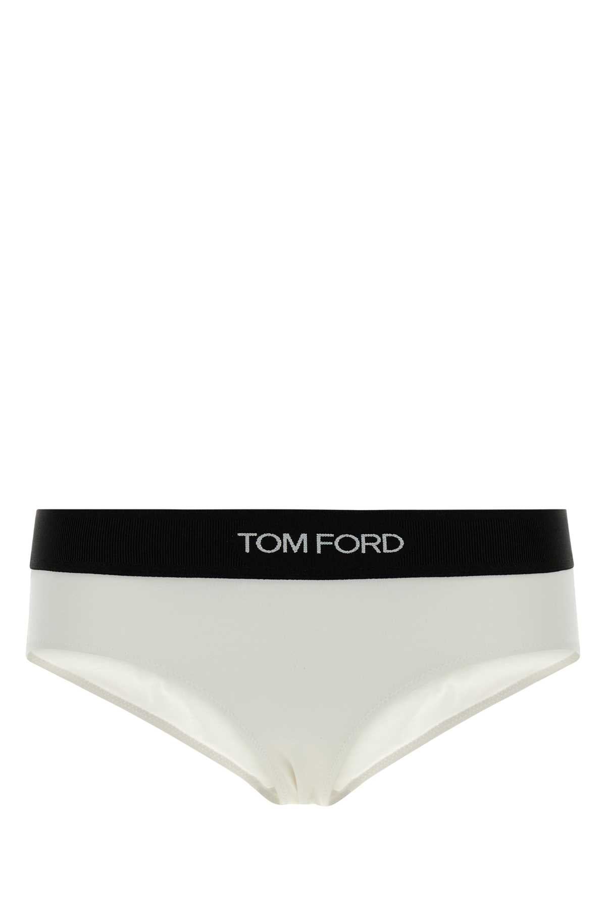 Tom Ford Women White Stretch Modal Brief TOM FORD