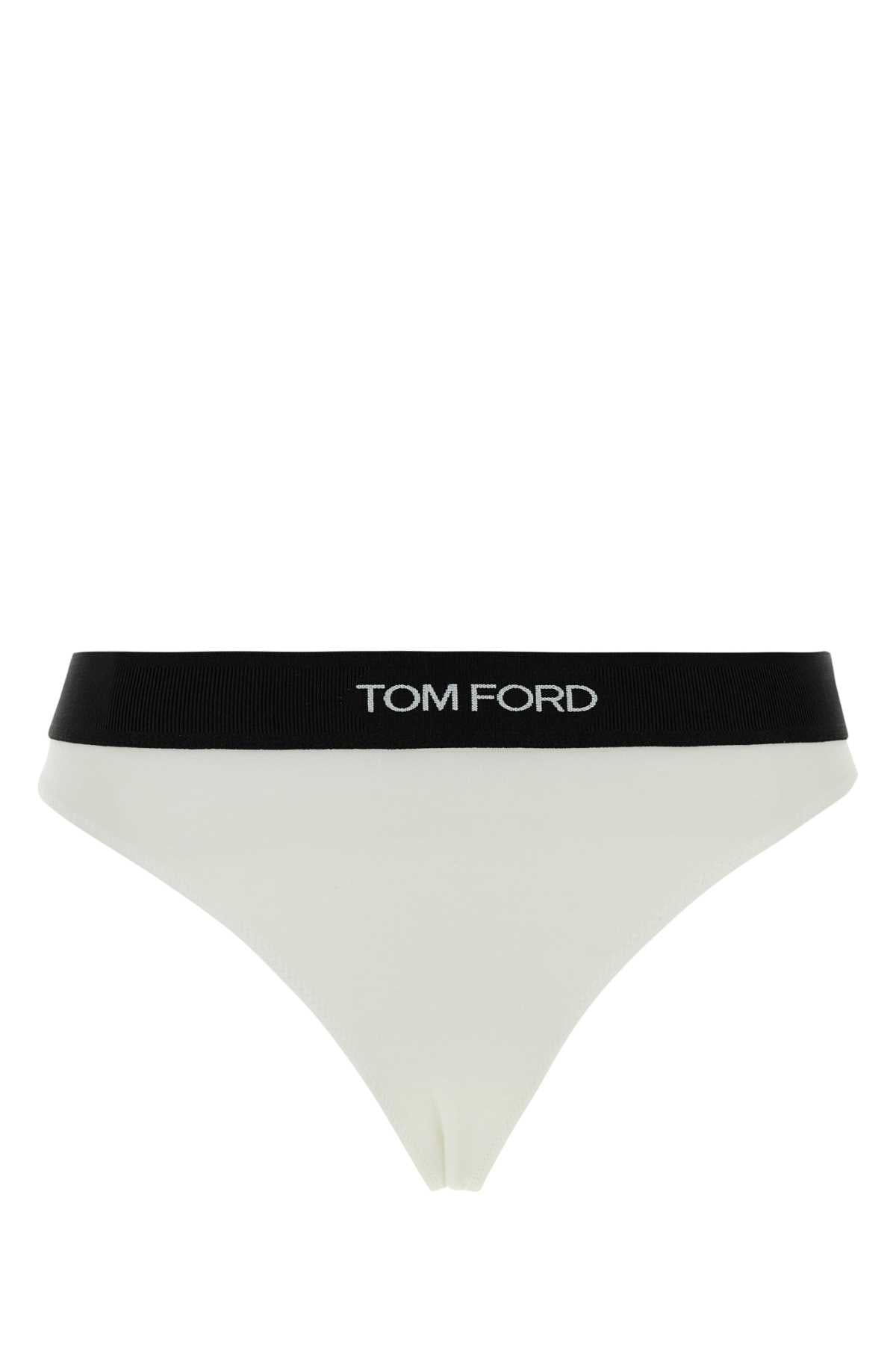 Tom Ford Women White Stretch Modal Thong TOM FORD