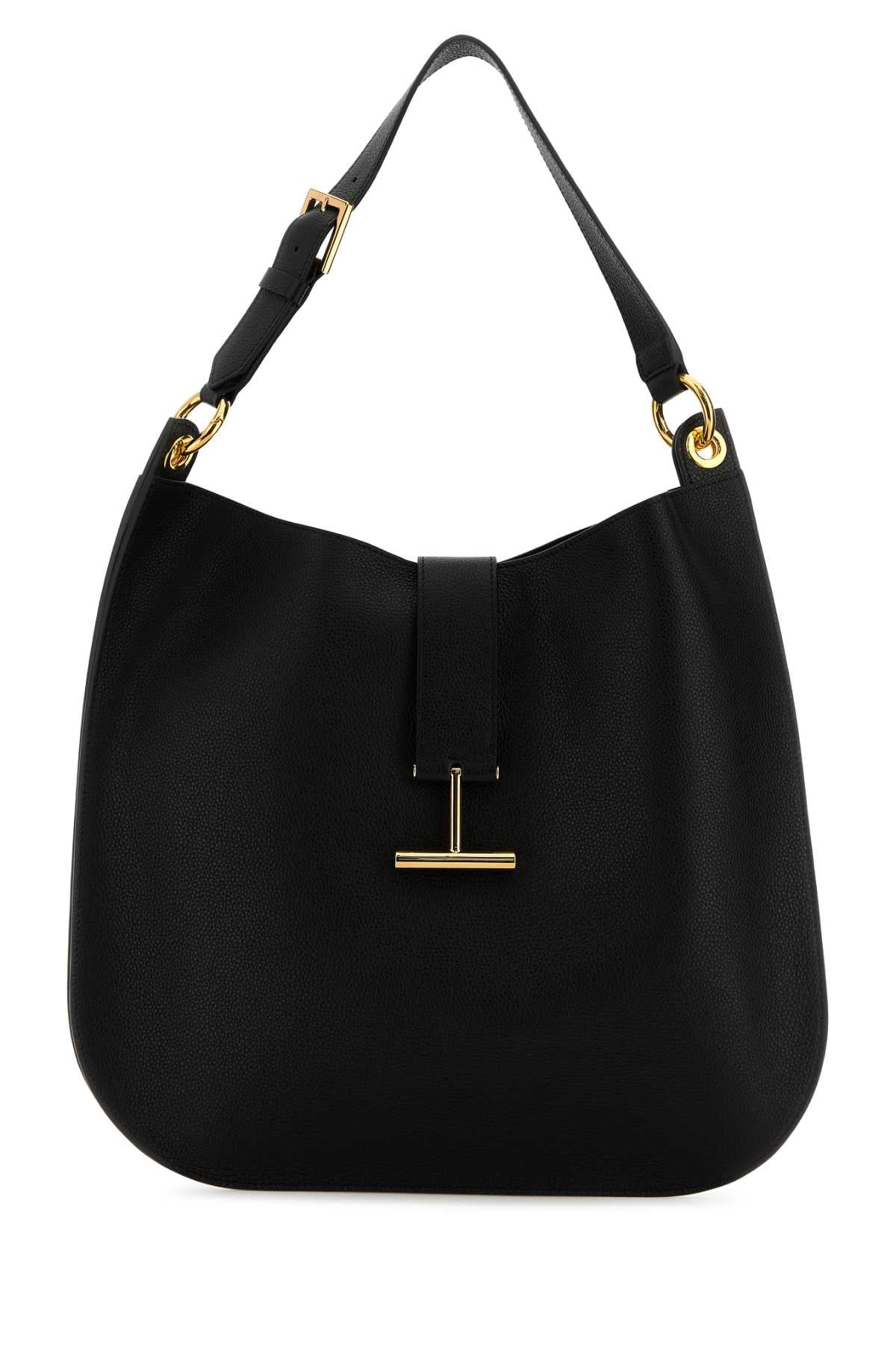 Tom Ford Women Black Leather Shoulder Bag