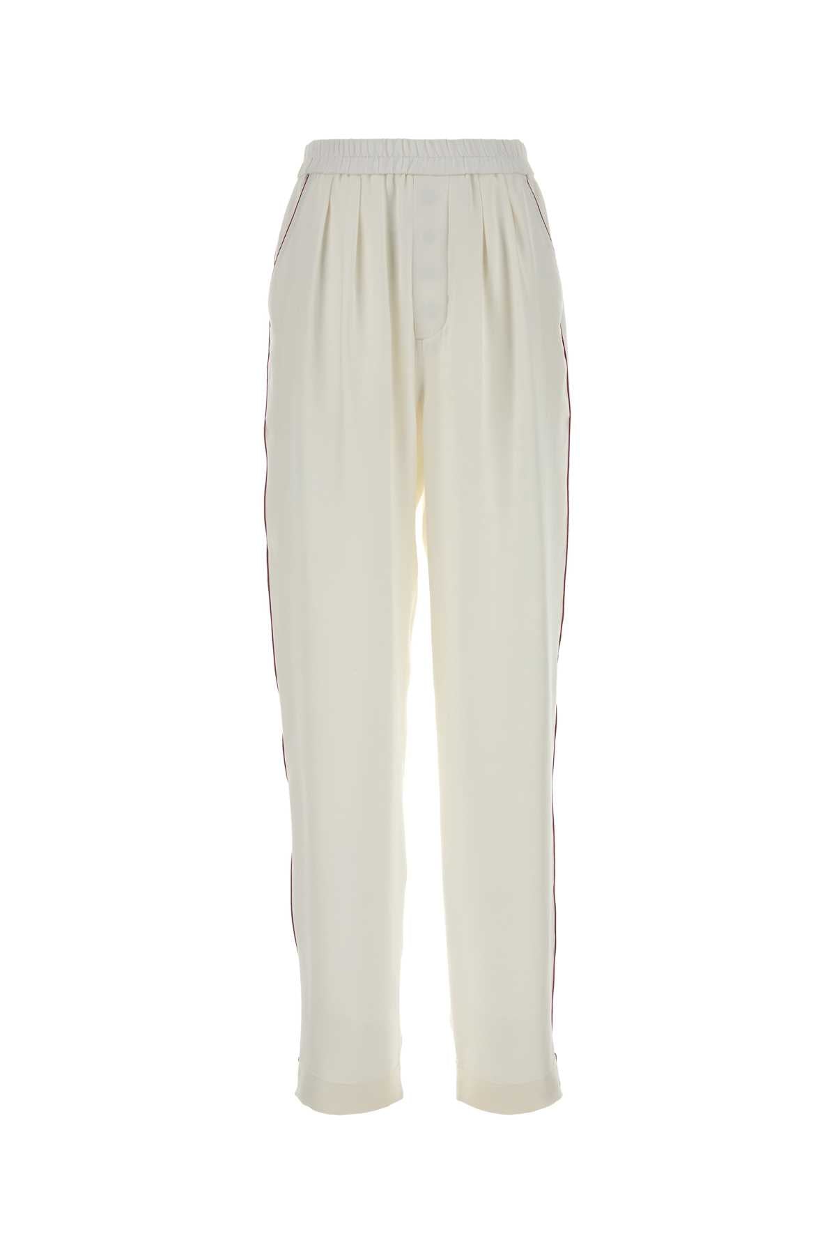 Tom Ford Women White Silk Pajamas Pant TOM FORD