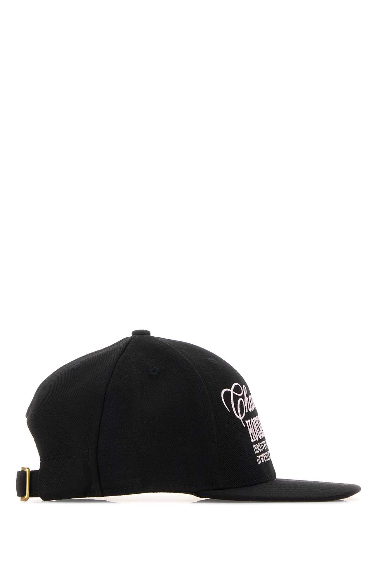 Willy Chavarria Men Black Canvas Baseball Cap WILLY CHAVARRIA
