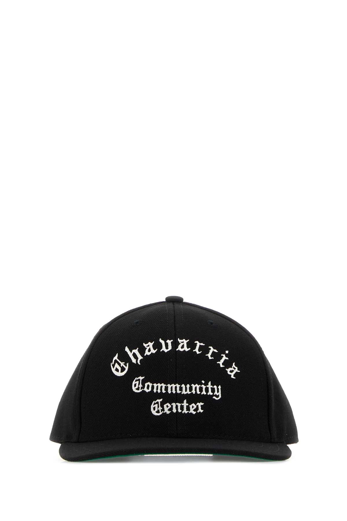 Willy Chavarria Men Black Canvas Baseball Cap WILLY CHAVARRIA