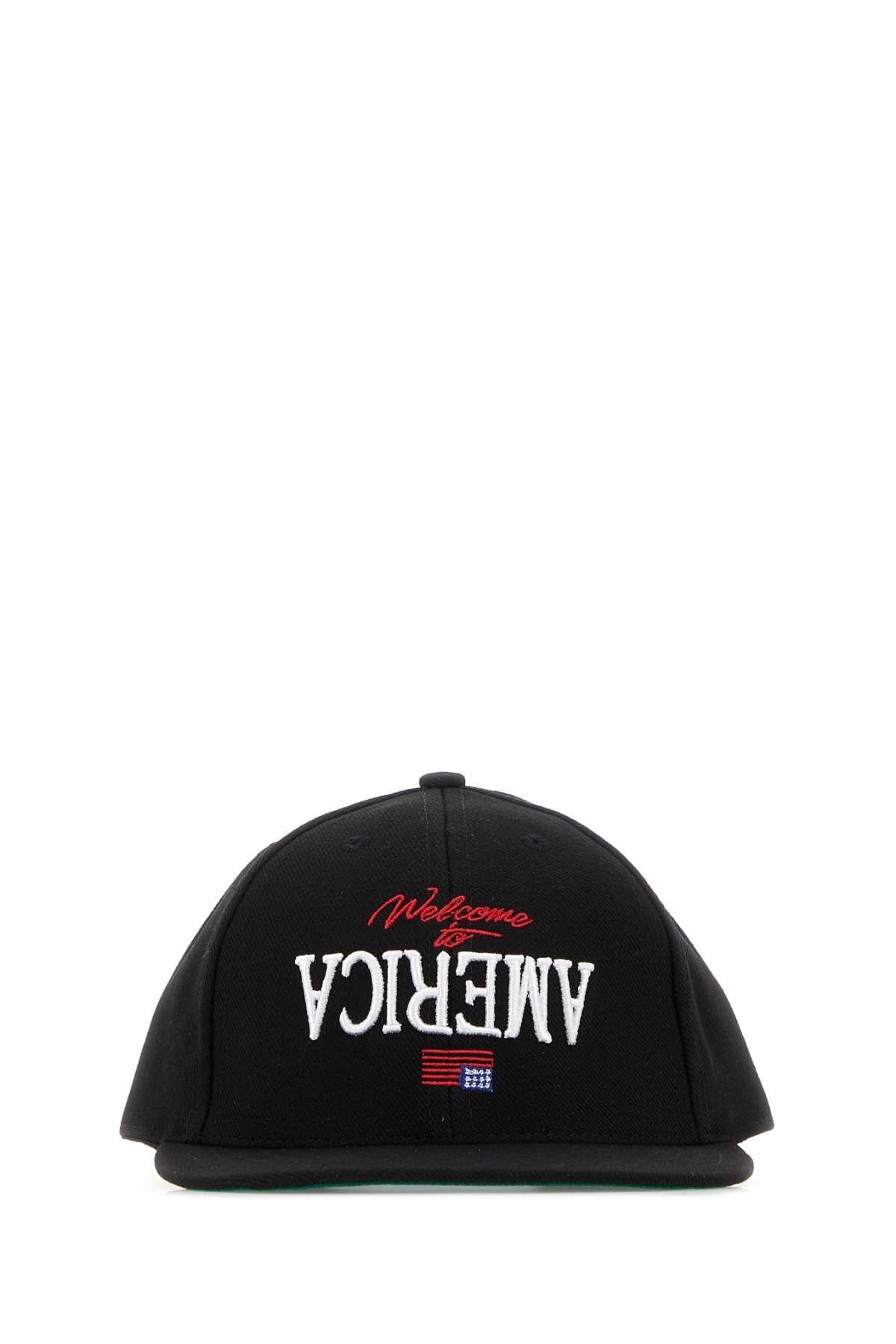 Willy Chavarria Men Black Canvas Baseball Cap WILLY CHAVARRIA