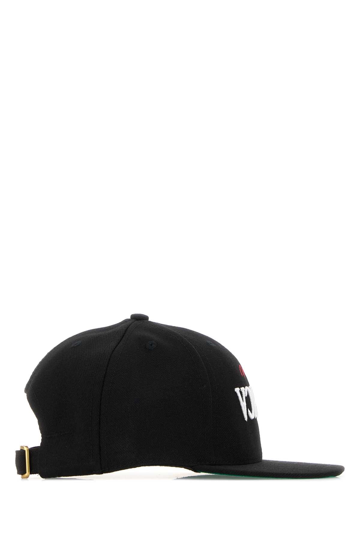Willy Chavarria Men Black Canvas Baseball Cap WILLY CHAVARRIA
