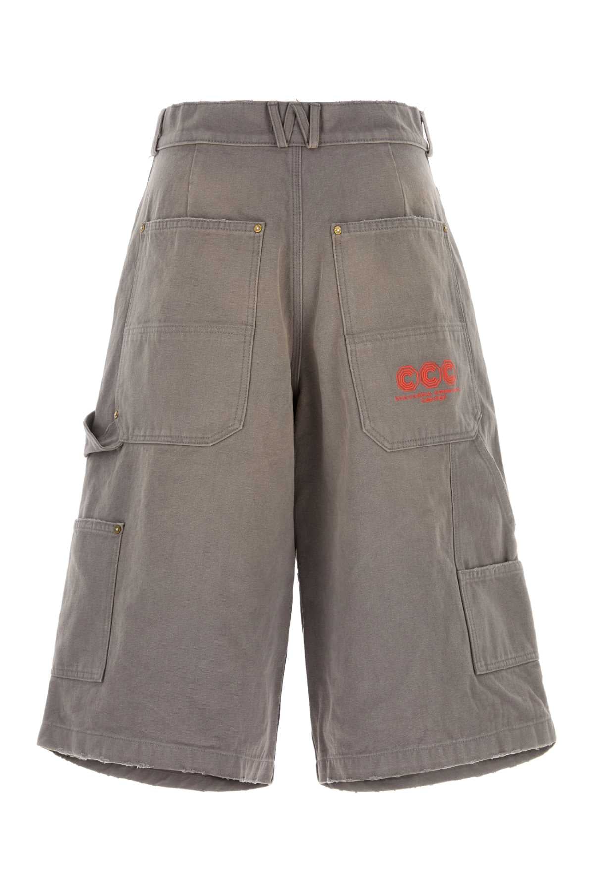 Willy Chavarria Men Grey Denim Stockton Bermuda Shorts WILLY CHAVARRIA
