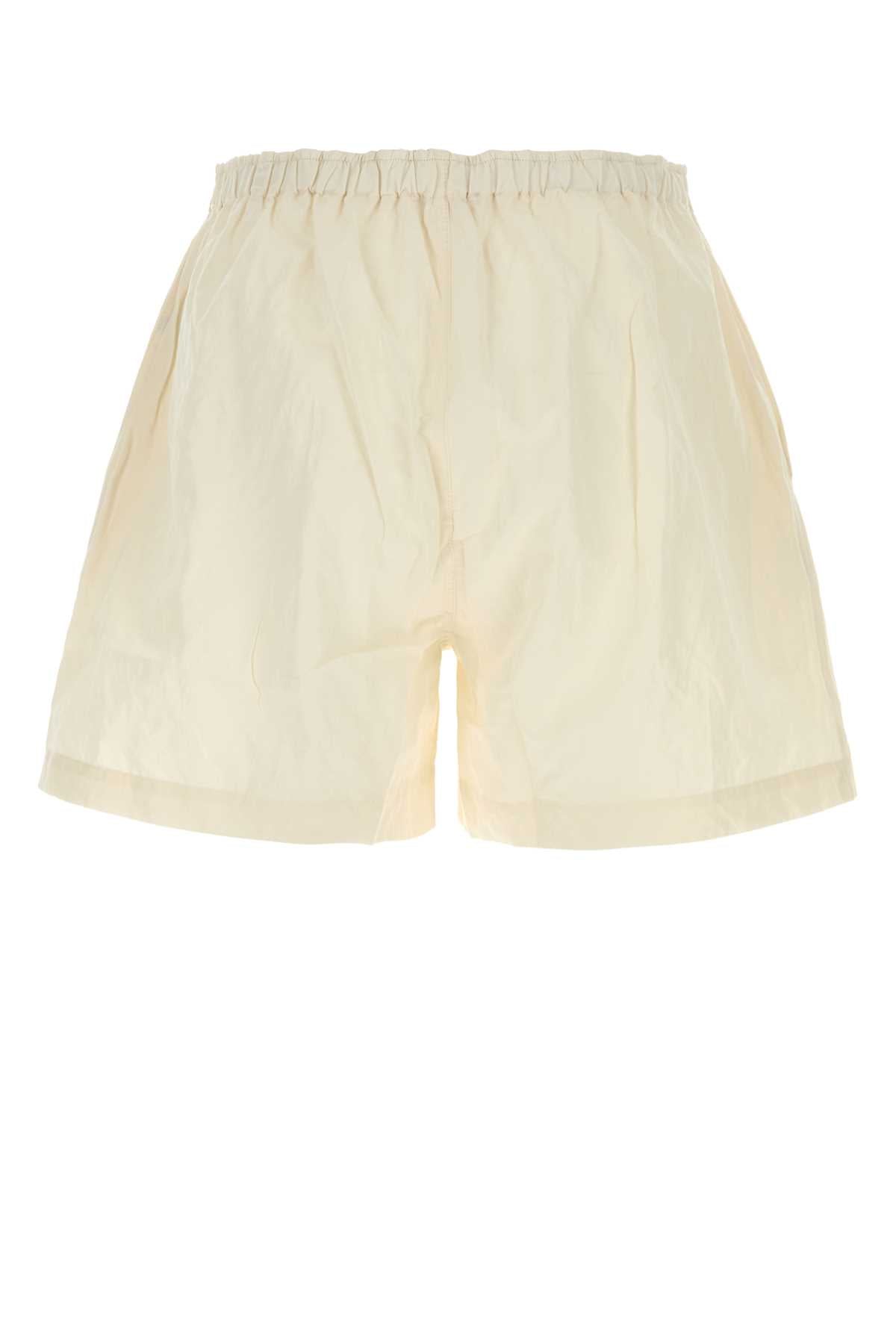 Willy Chavarria Men Ivory Cotton Blend Willy Shorts WILLY CHAVARRIA
