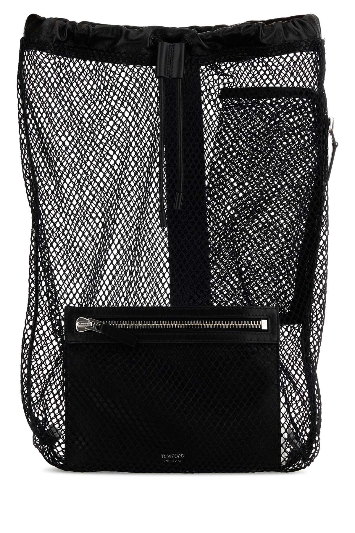 Tom Ford Men Black Mesh Backpack TOM FORD