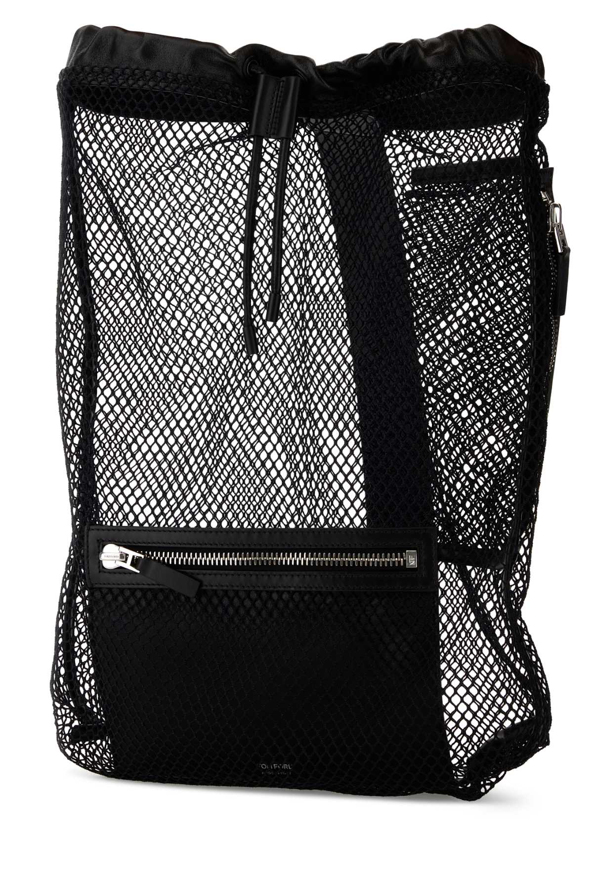Tom Ford Men Black Mesh Backpack TOM FORD