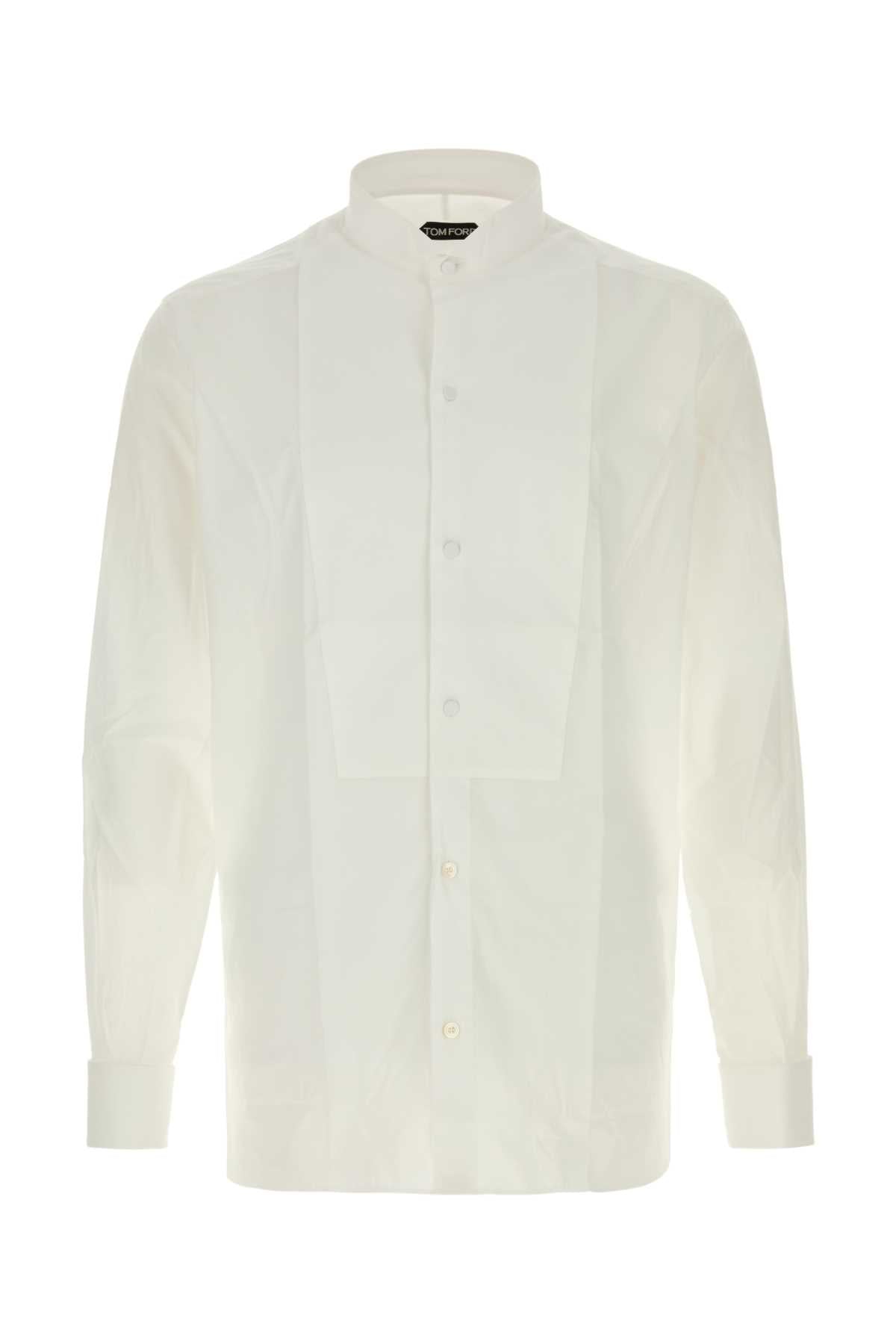 Tom Ford Men White Cotton Shirt TOM FORD