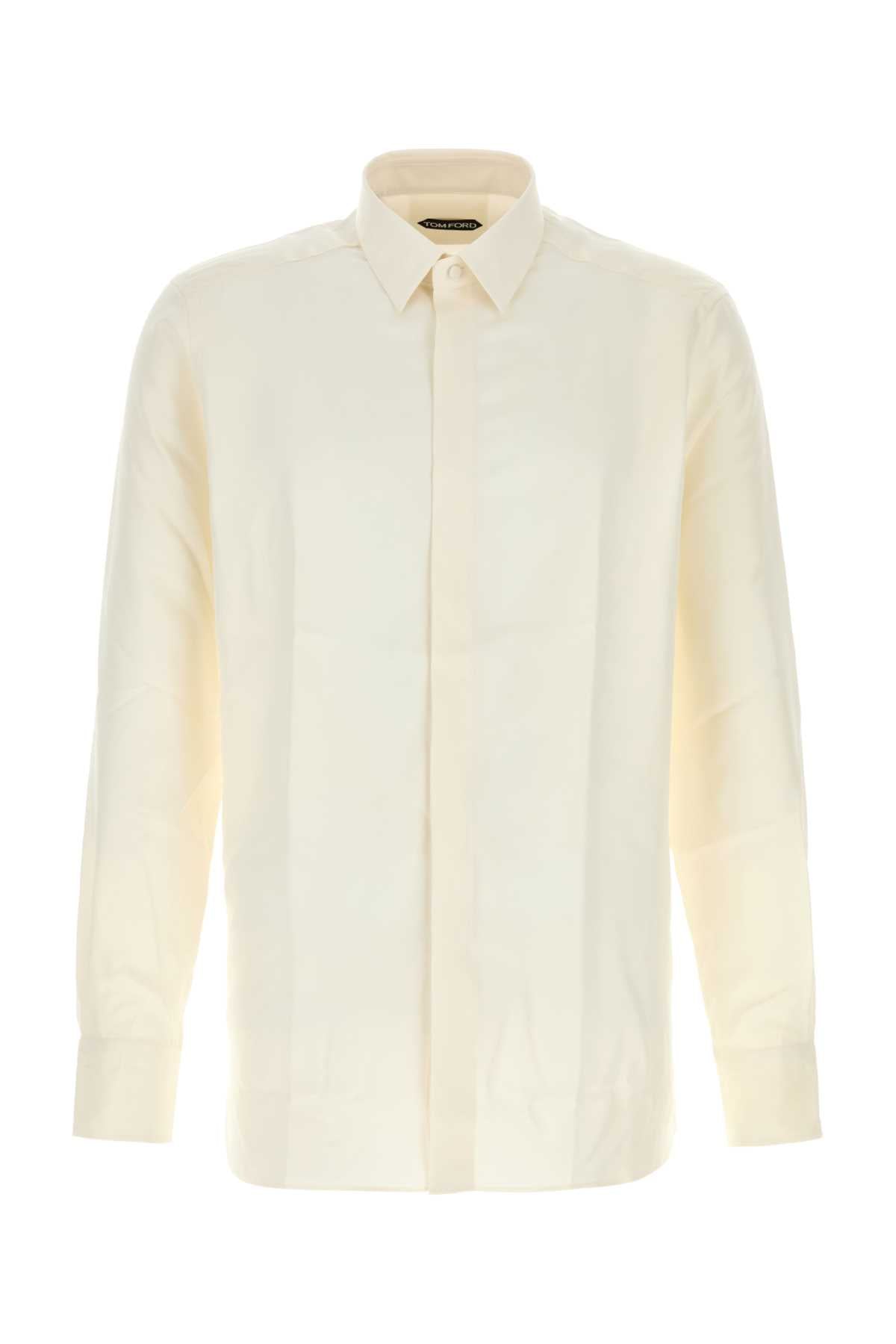 Tom Ford Men Ivory Twill Shirt TOM FORD
