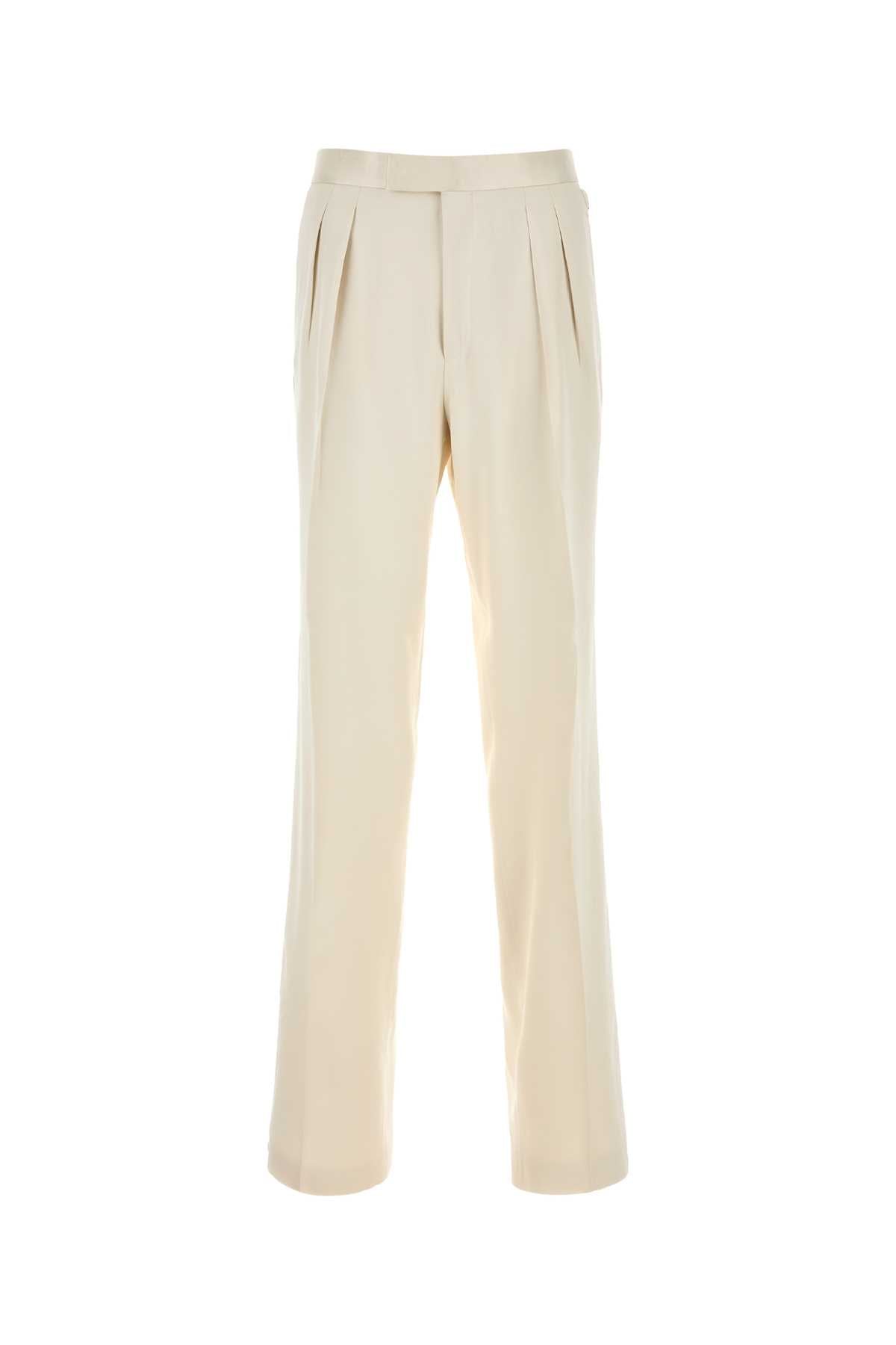 Tom Ford Men Ivory Satin Pant TOM FORD
