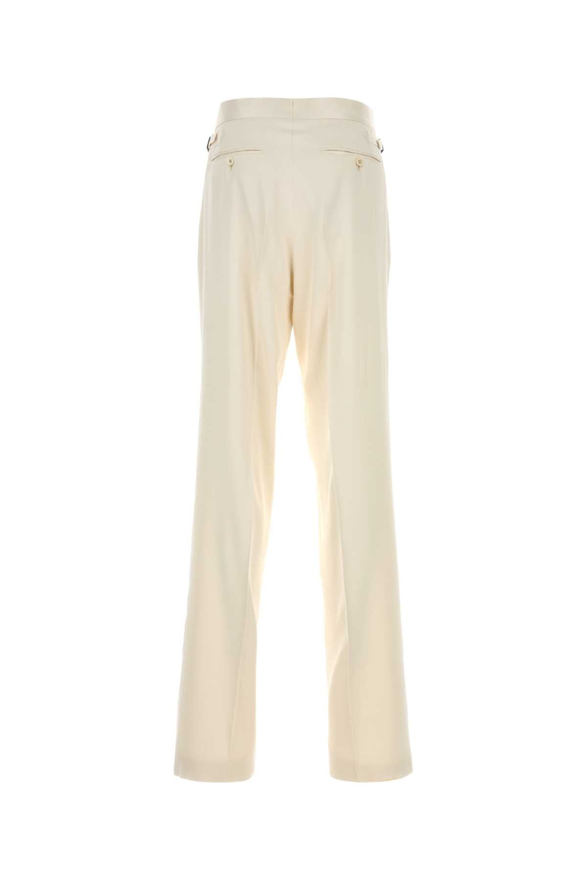 Tom Ford Men Ivory Satin Pant TOM FORD
