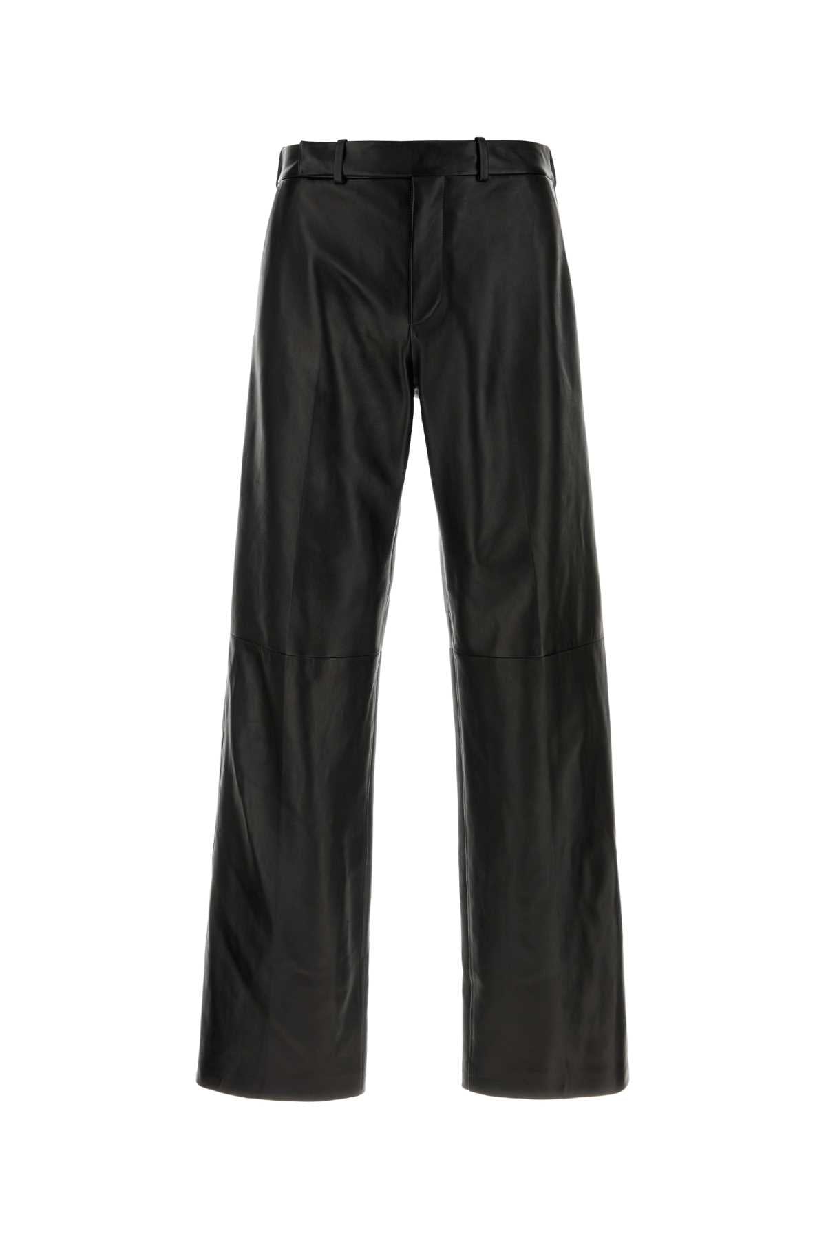 Fendi Men Black Nappa Leather Pant FENDI