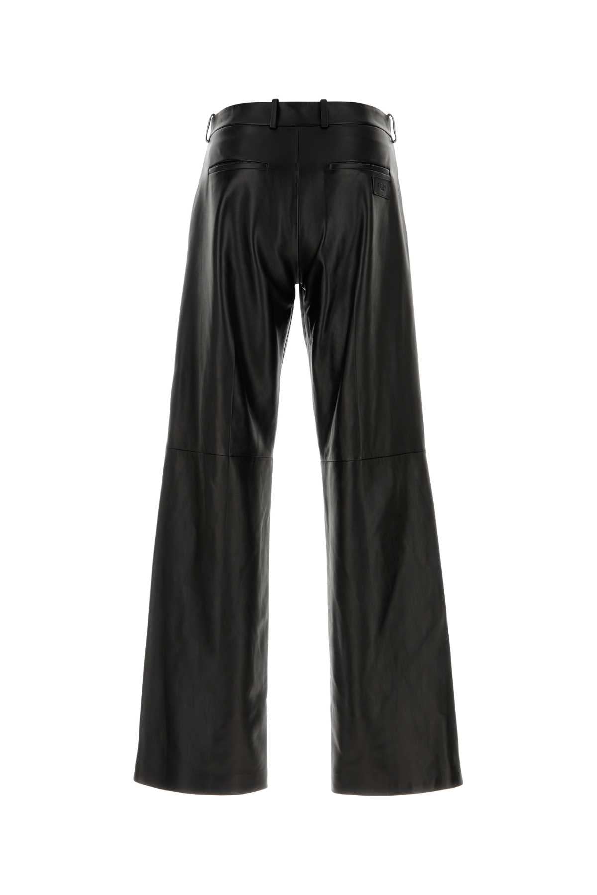 Fendi Men Black Nappa Leather Pant FENDI