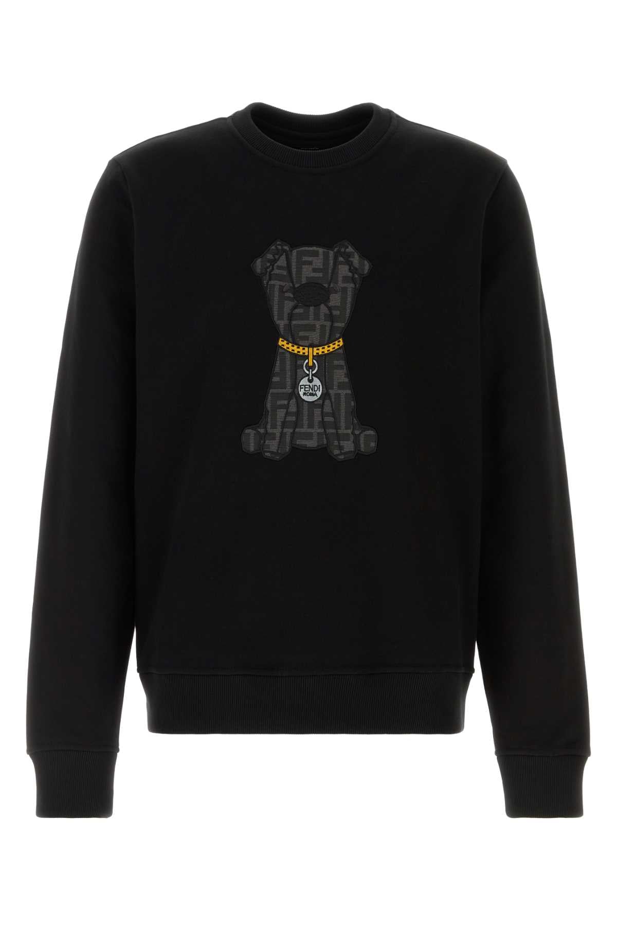 Fendi Men Black Cotton Sweatshirt FENDI