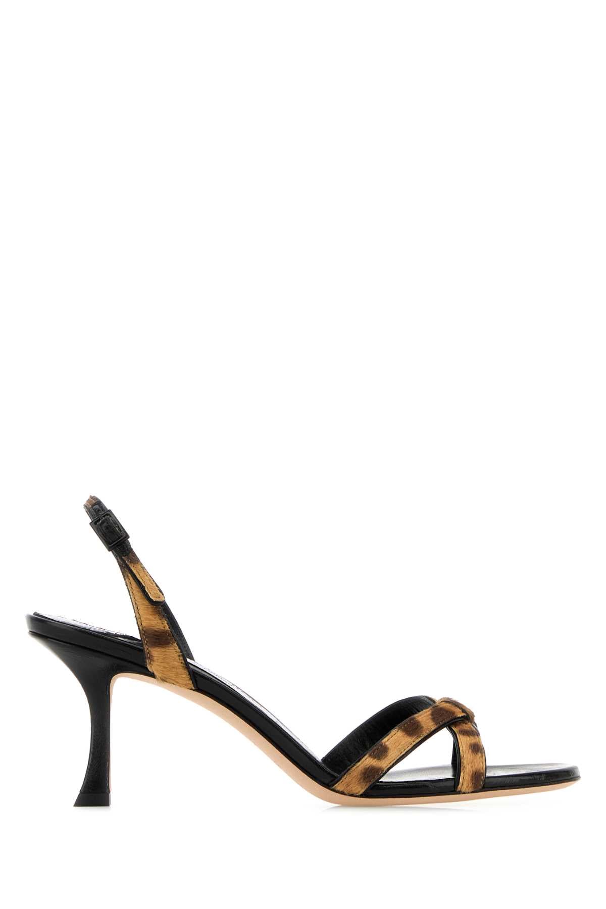 Jimmy Choo Women Printed Calf Hair Elsy 70 Sandals JIMMY CHOO