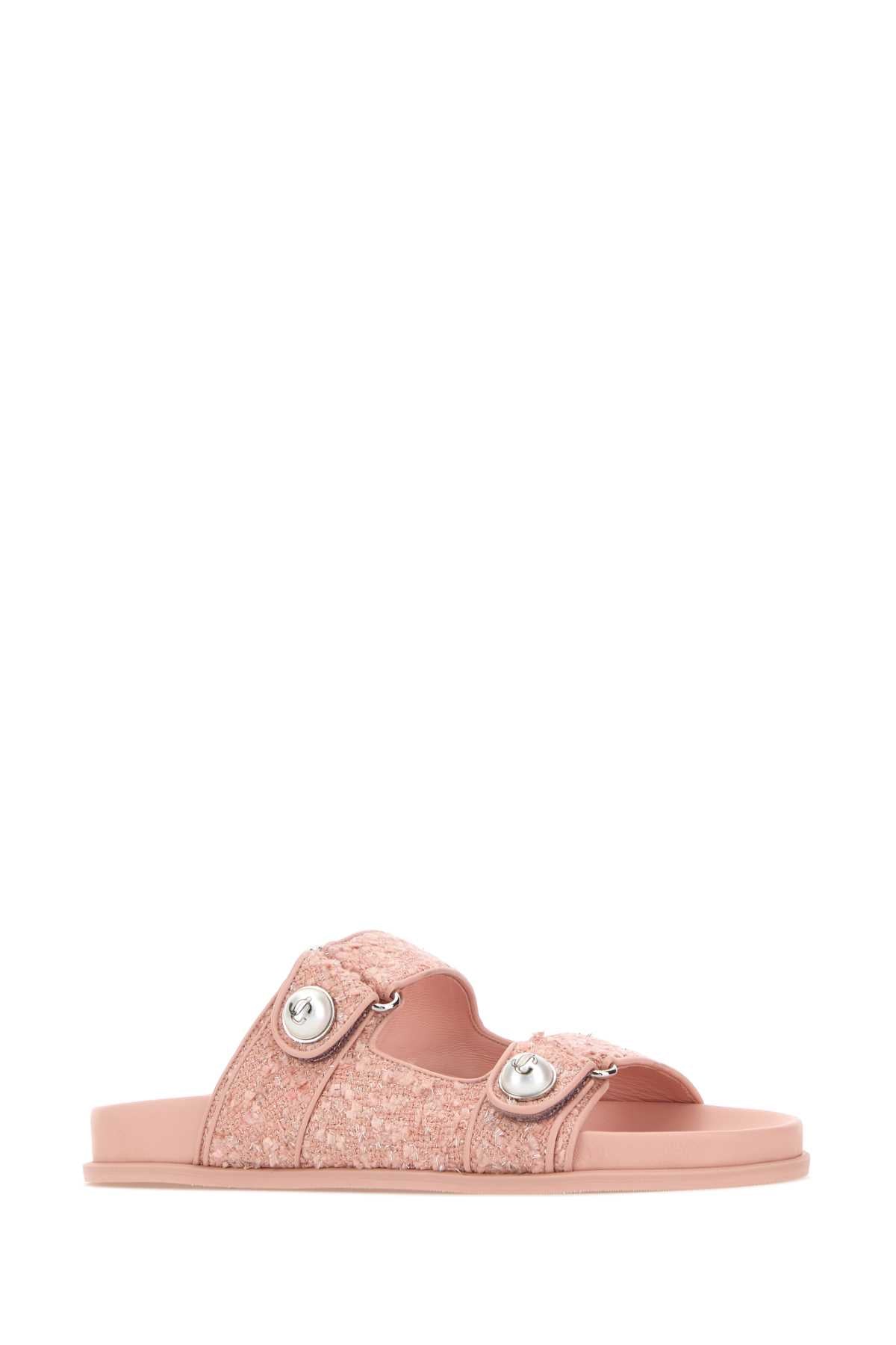 Jimmy Choo Women Pink Boucle Fayence Slippers JIMMY CHOO