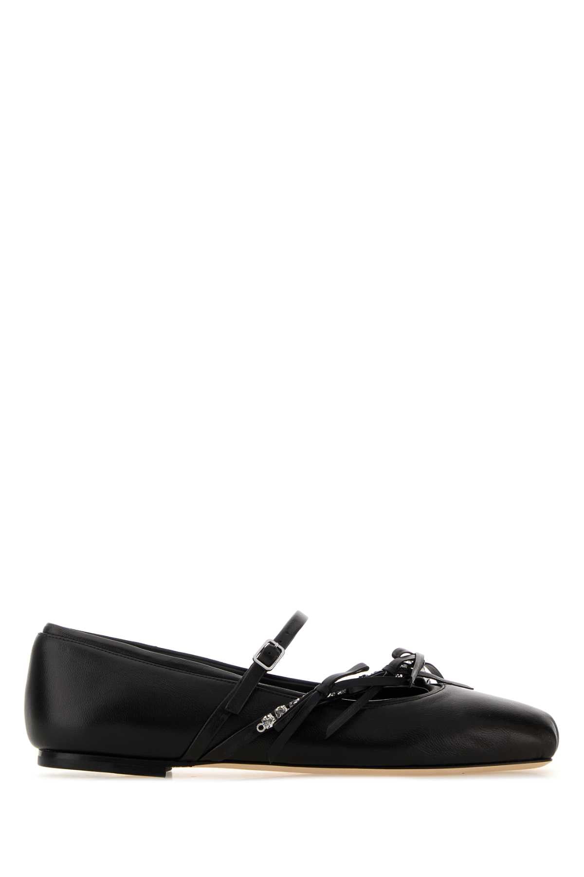 Jimmy Choo Women Black Nappa Leather Loli Ballerinas JIMMY CHOO